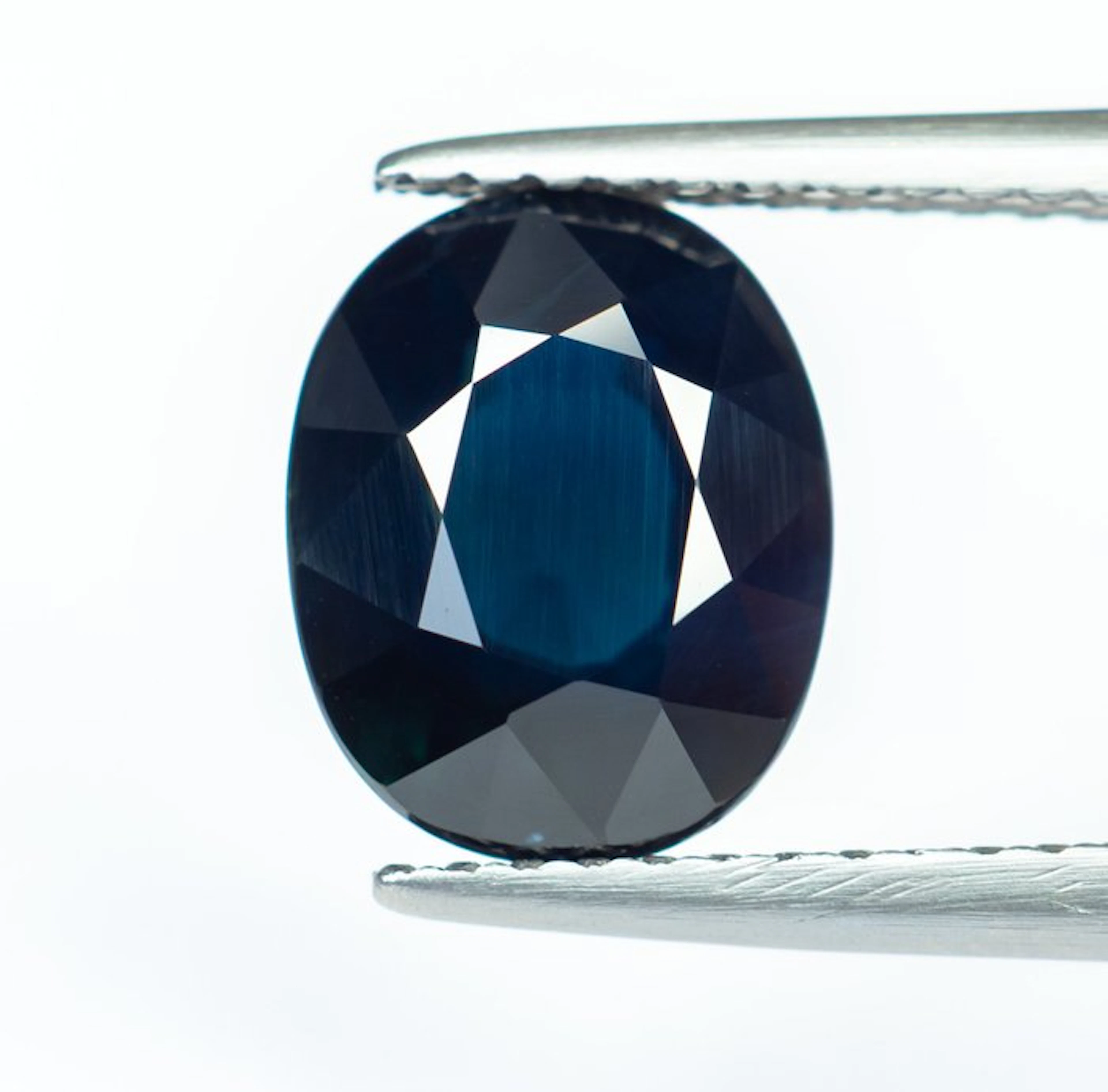 No reserve price Sapphire - 3.06 ct - Bellerophon Gemlab - Deep Blue