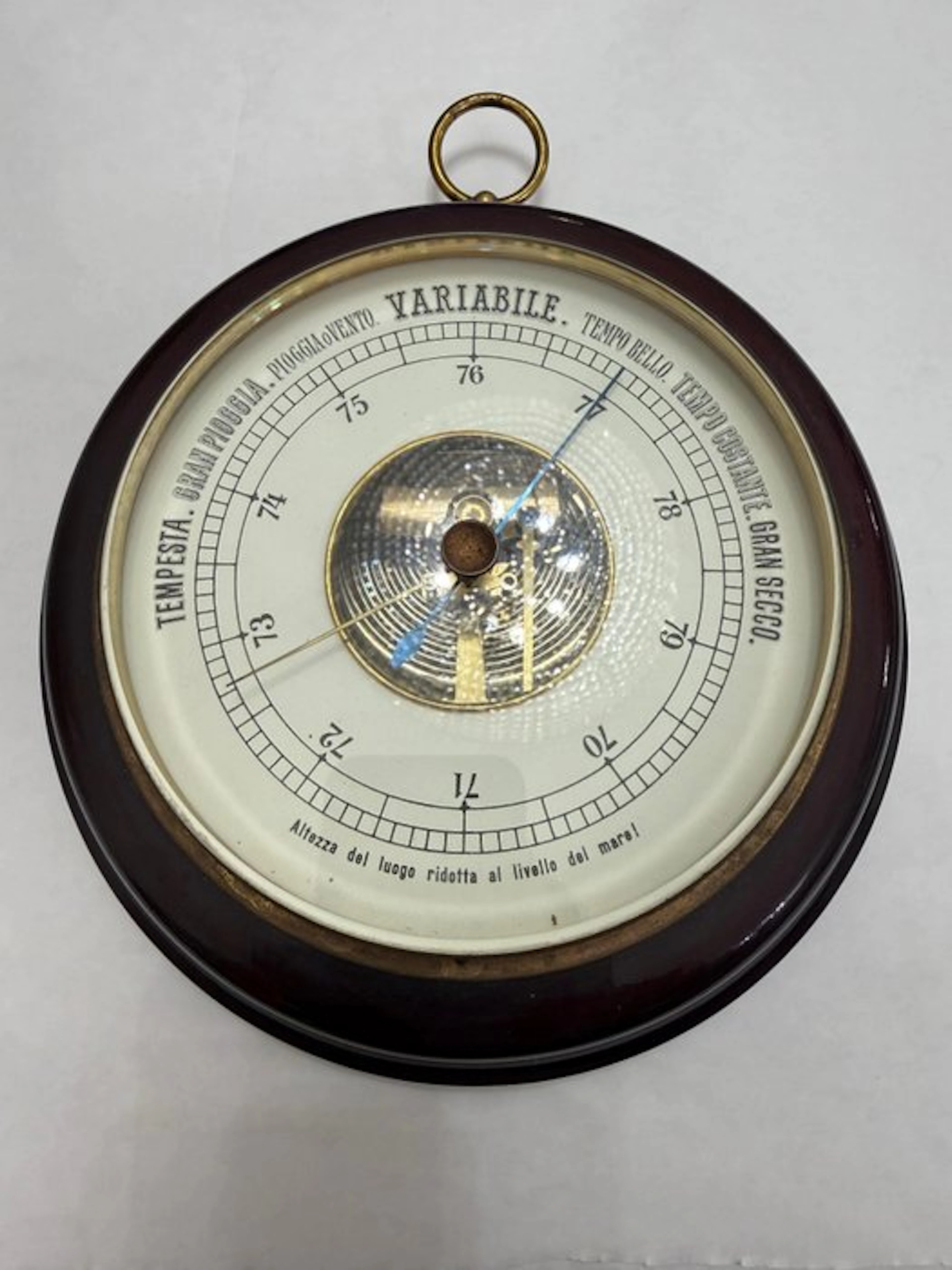 Aneroid barometer - Wood, Brass