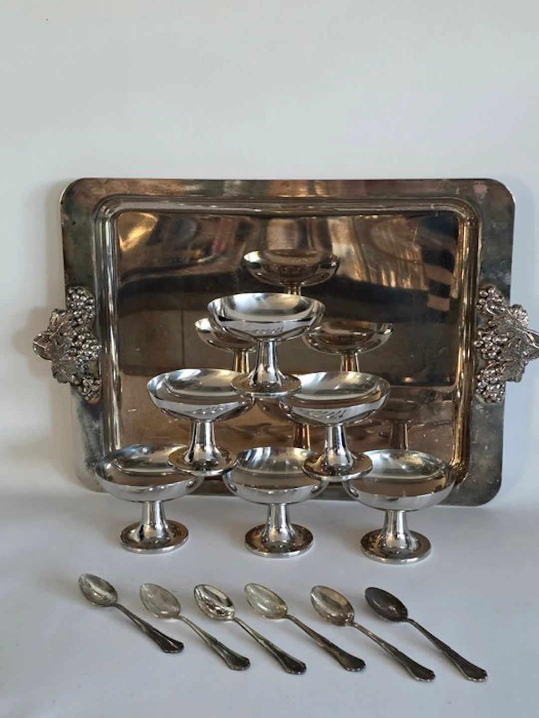 Piazza Effepi - Dessert service (13) - silver-plated