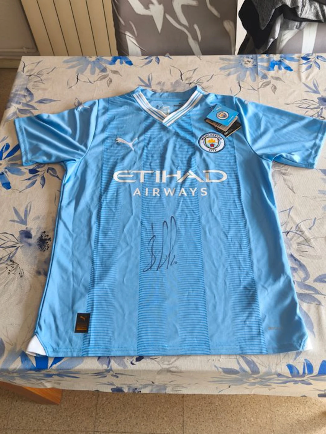 Camiseta Manchester City firmada por Bernardo Silva con COA - T-shirt