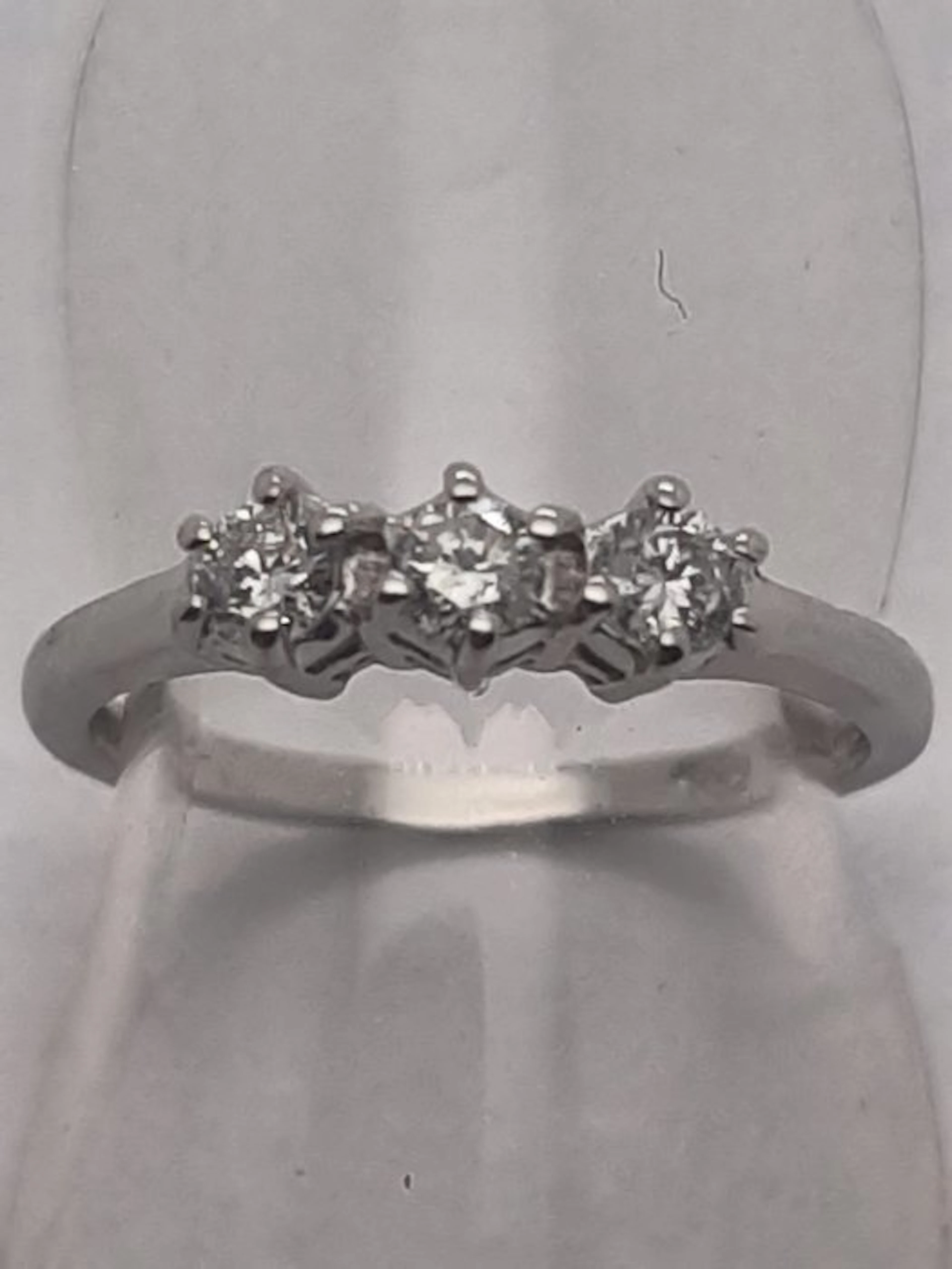 No reserve price - Ring - 18 kt. White gold - 0.18ct. tw. Diamond (Natural)