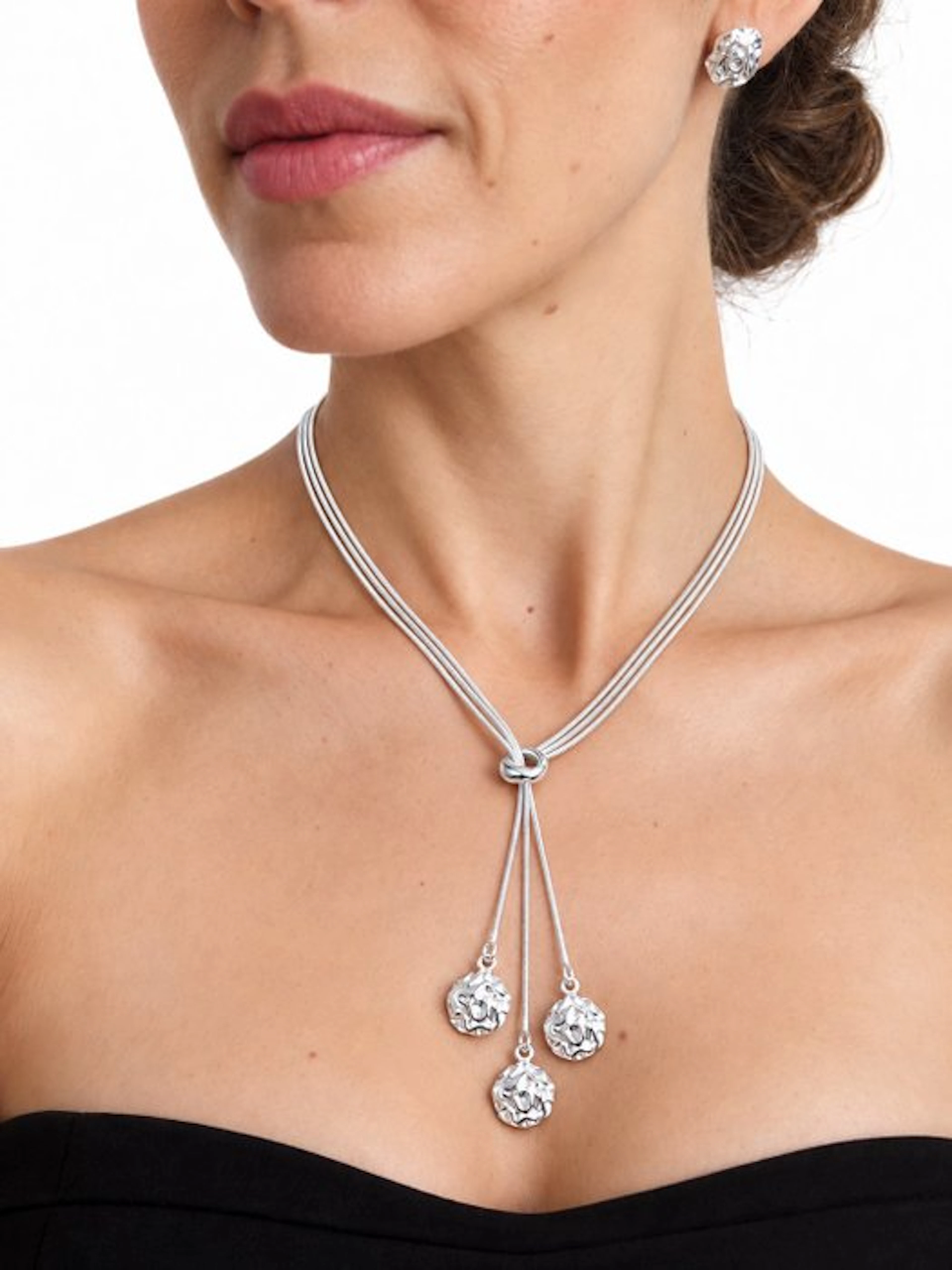 No reserve price - 2 piece jewellery set Silver