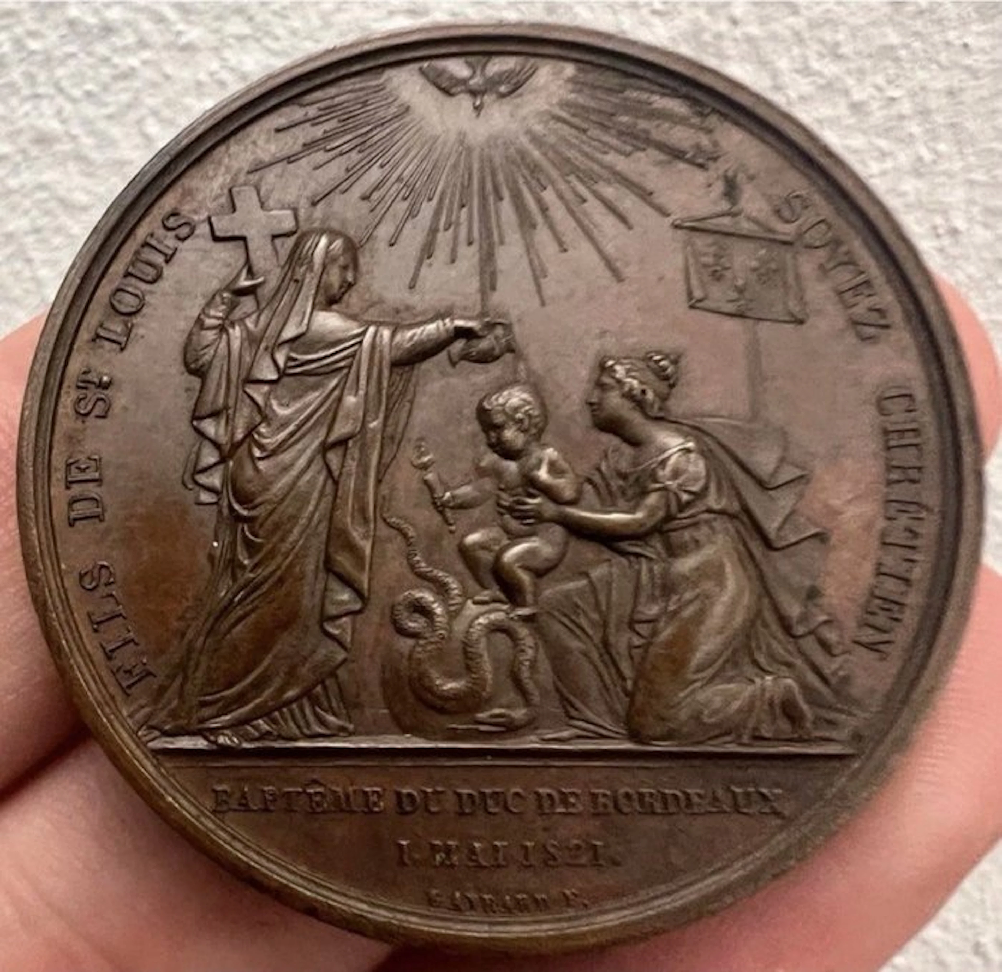 France. Medal Durante Luigi XVIII di Borbone (re di Francia)
