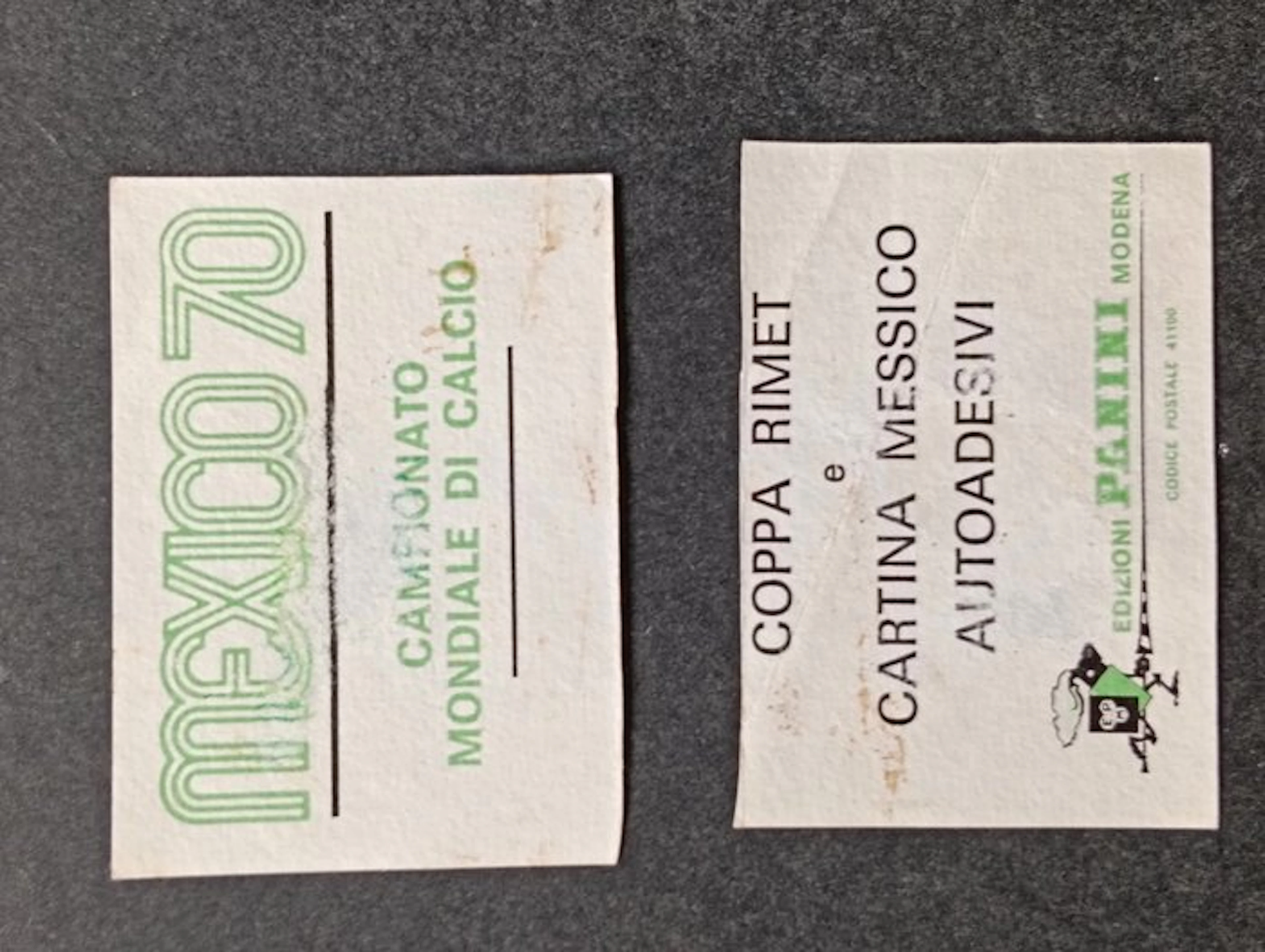 Panini Mexico 70 - Coppa Rimet e Cartina Messico Velina...