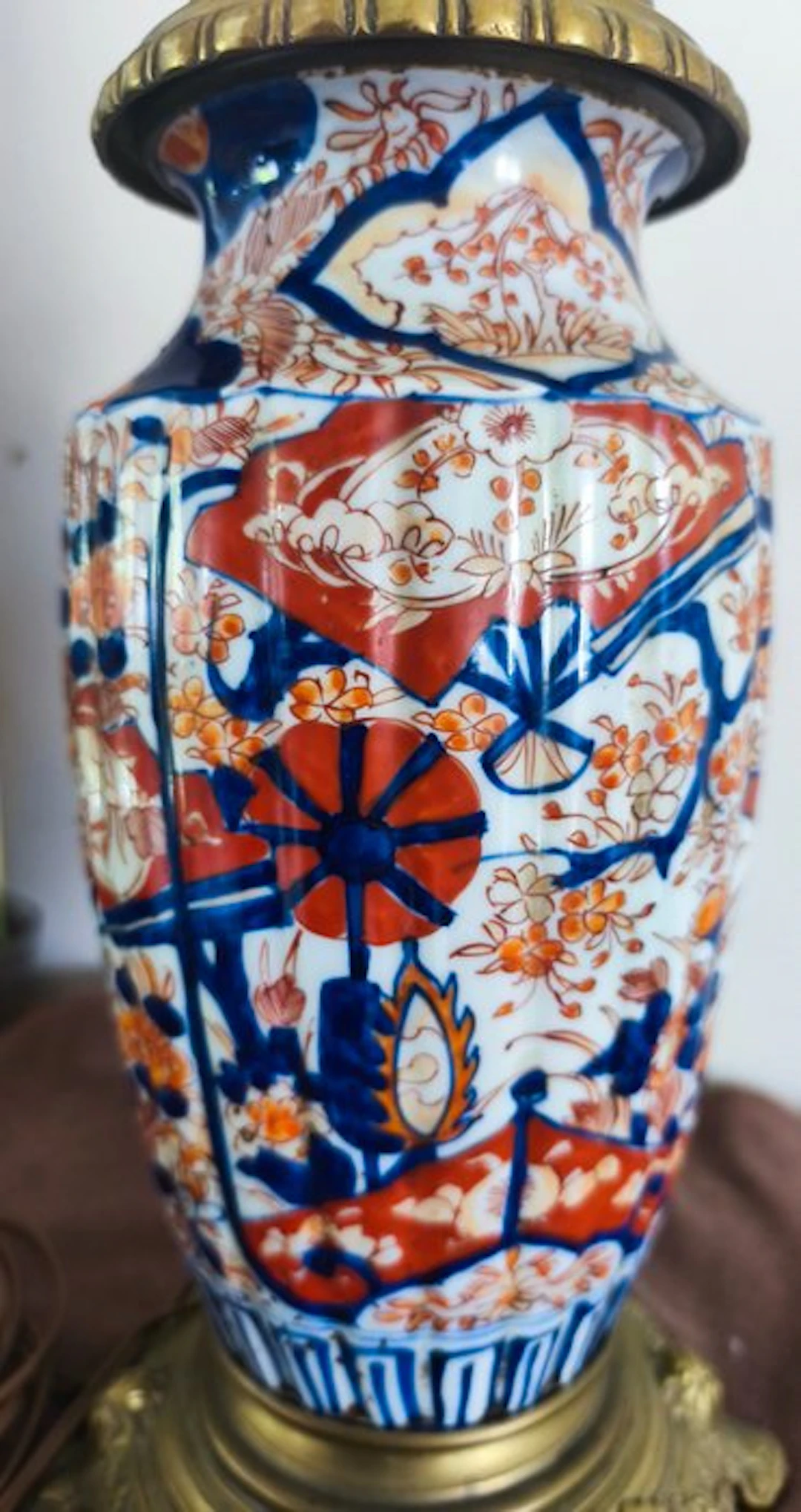Meiji lamp vase 1880/1870 signed by the foundry A.D...