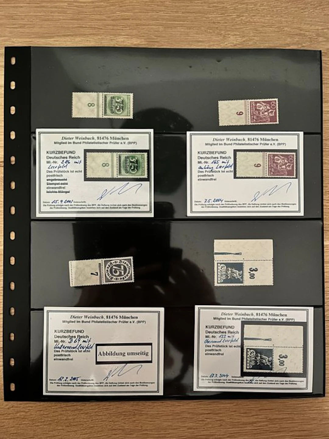 German Empire - Certified postverse stamps of the German Empire