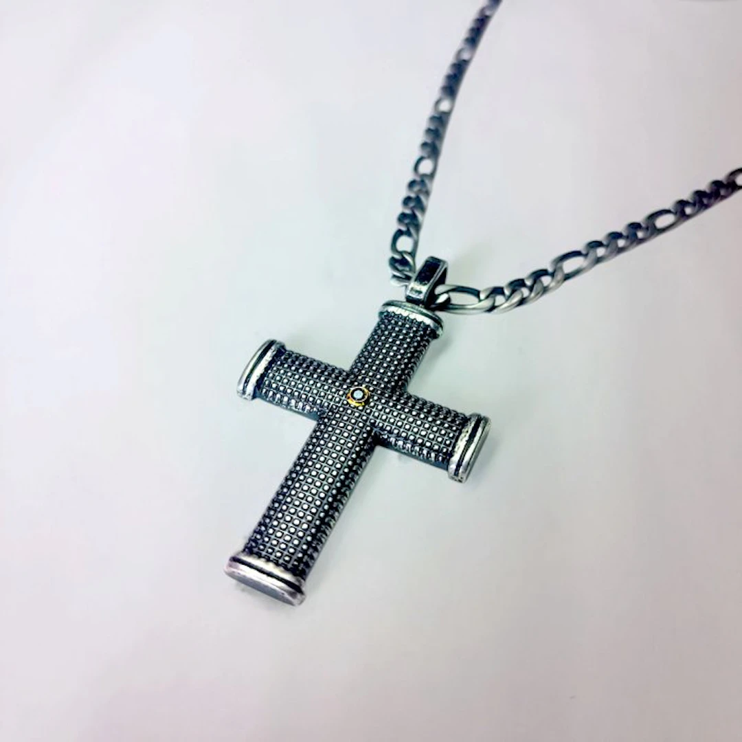 18 kt. - PVD Black, Yellow gold - Necklace - Artisanal Made in Italy