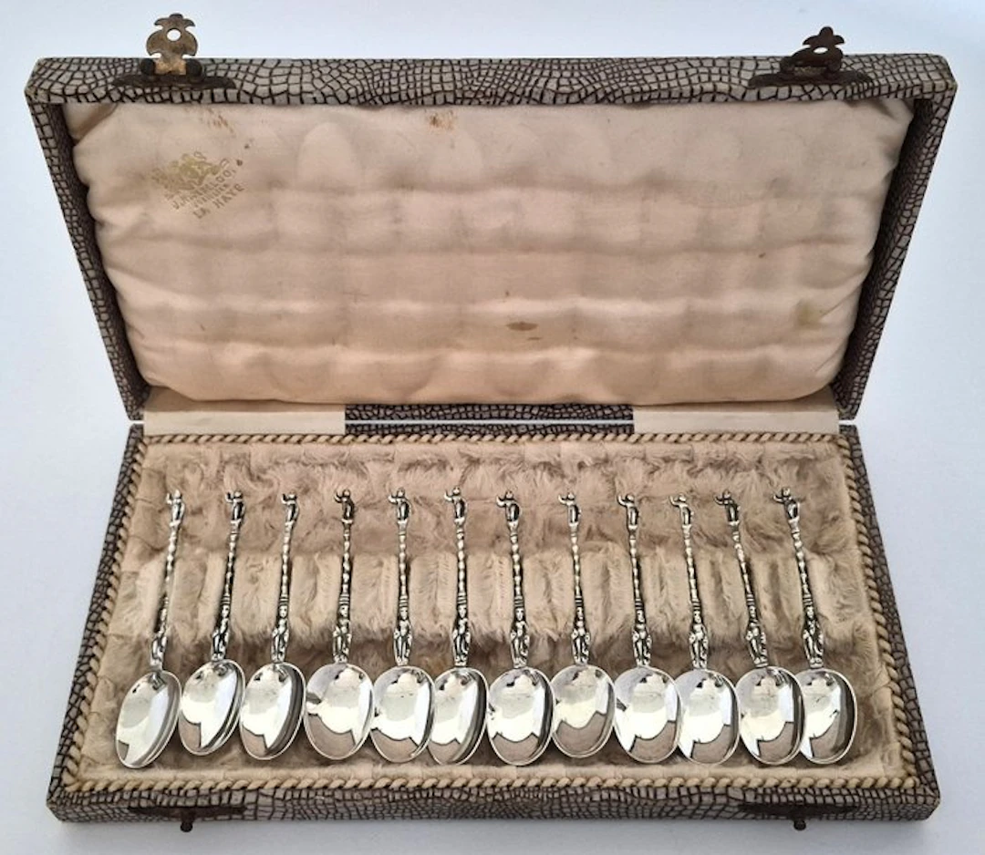 R. Scheltens - Coffee spoon (12) - 19th-century silver...