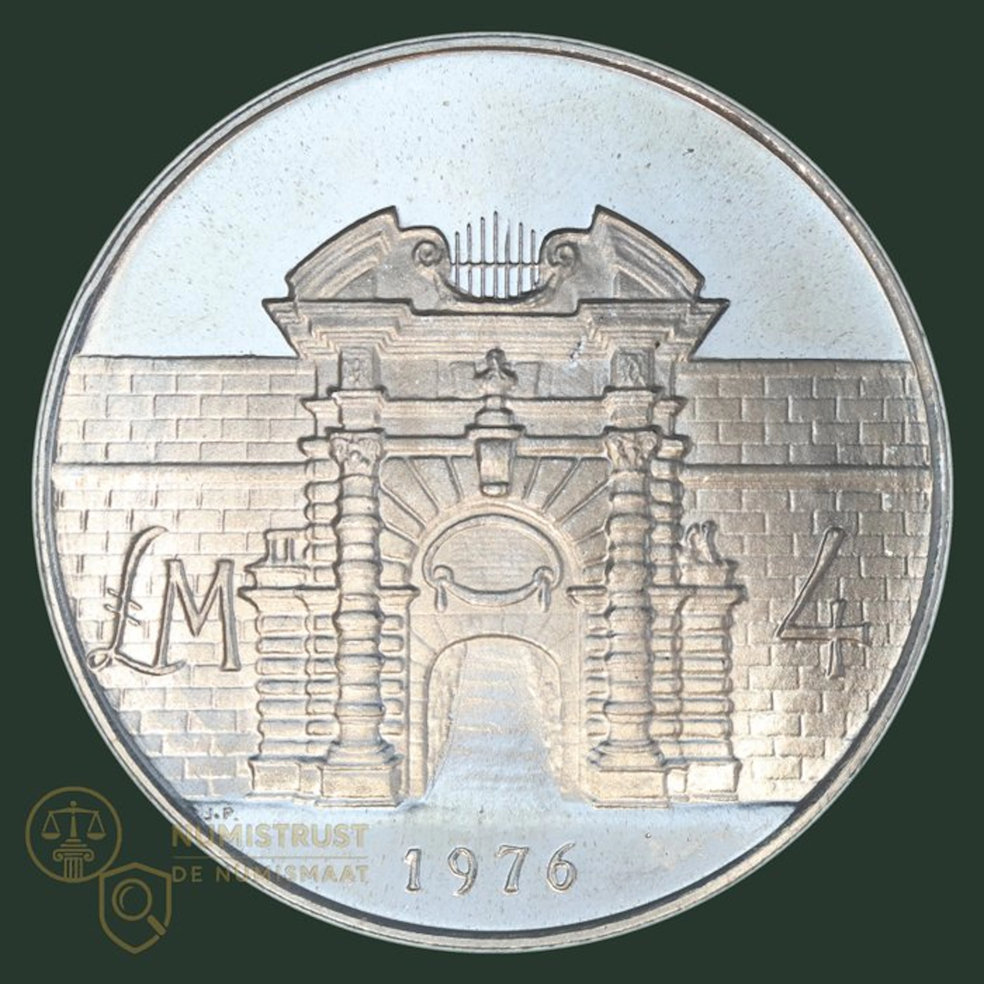 Malta. 4 Pounds / Liri 1976 KWALITEIT (No reserve price)
