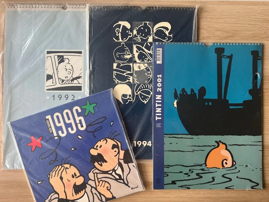 Kuifje - 4 - Calendars - Herge / Moulinsart - 1992