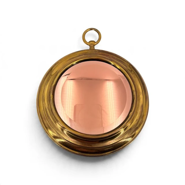 Mirror- Modernist - Brass - Pink Design