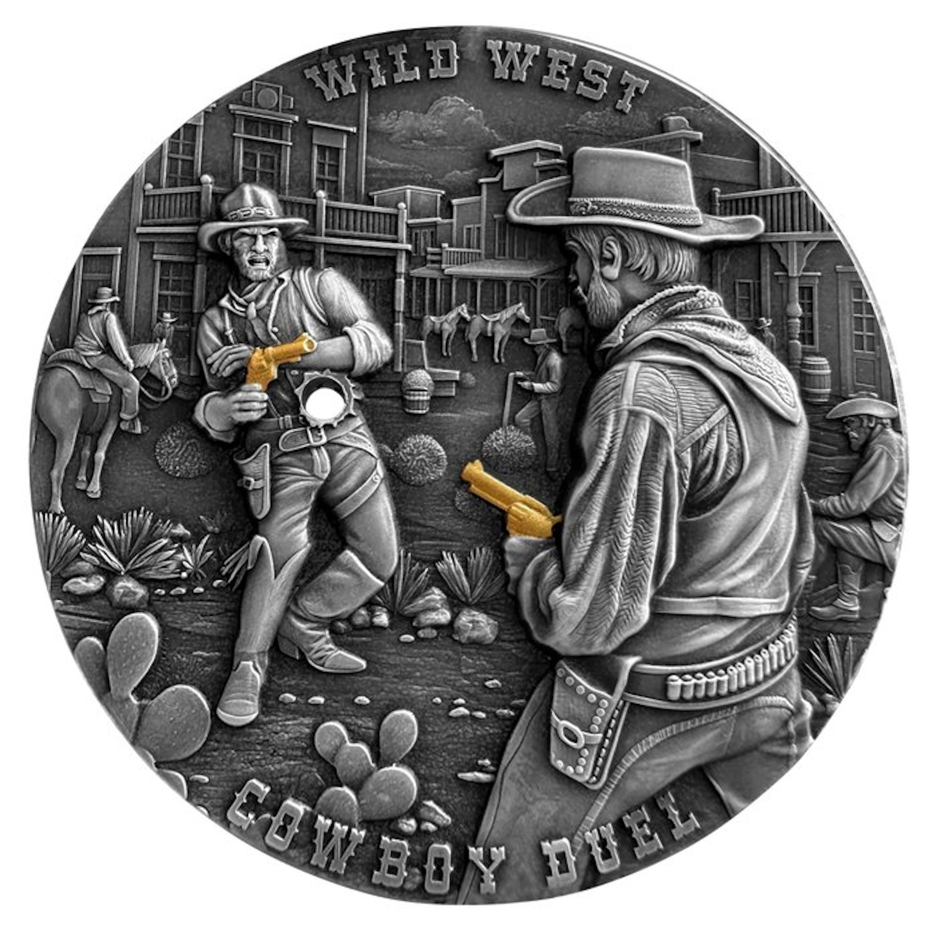 Cameroon. 2000 Francs 2025 Wild West 2 Oz (.999)