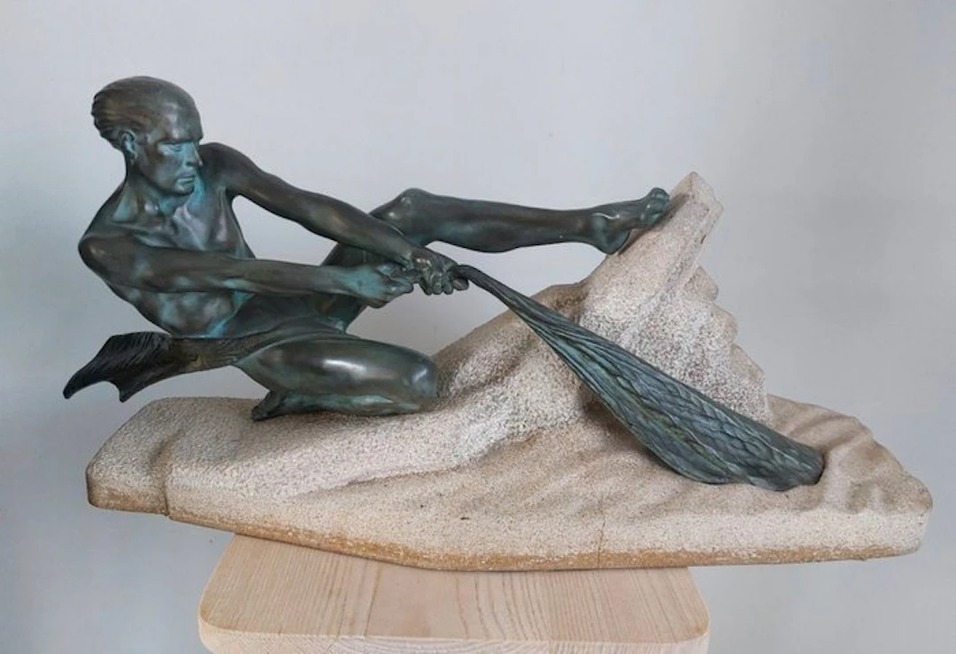Max Le Verrier - Sculpture, L'homme - 30 cm - Stone, source?