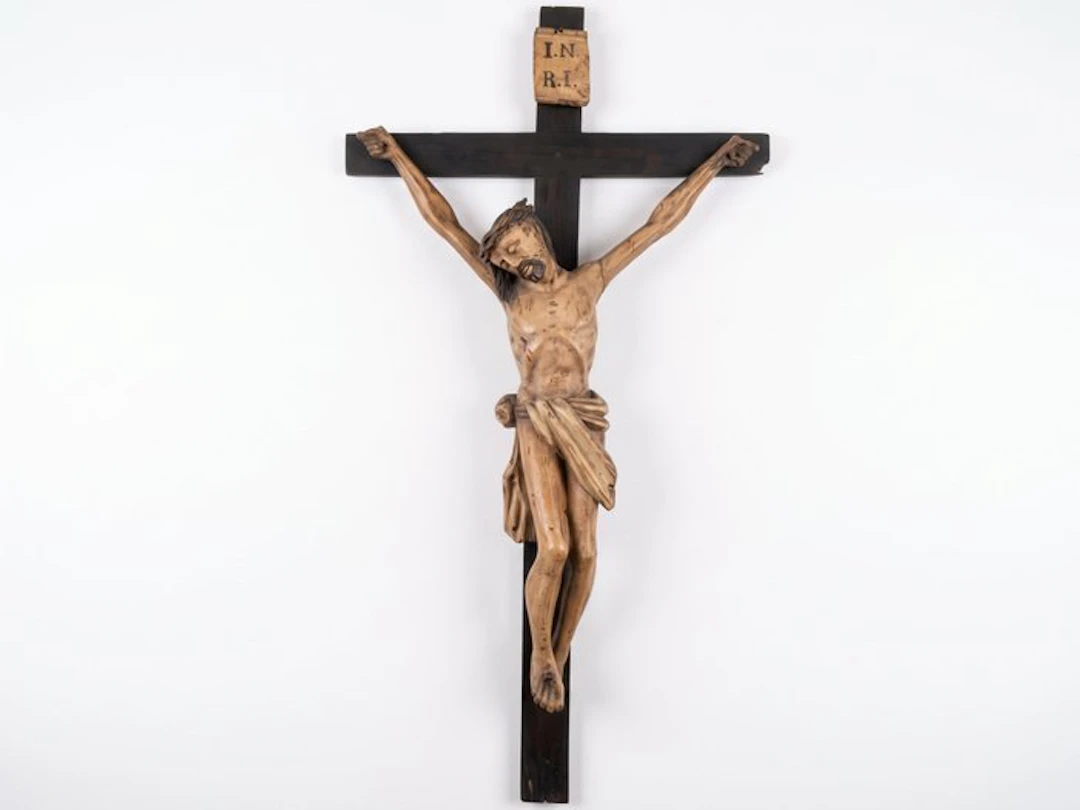 Crucifix - Wood - 1850-1900 - Nail type, Crown of Thorns