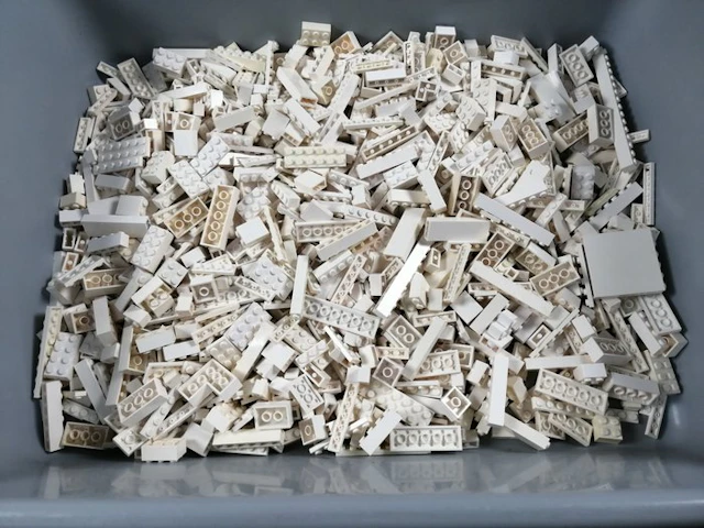 LEGO - geen serie - 01. Partij van 1000 witte bouwstenen - 1980-1990