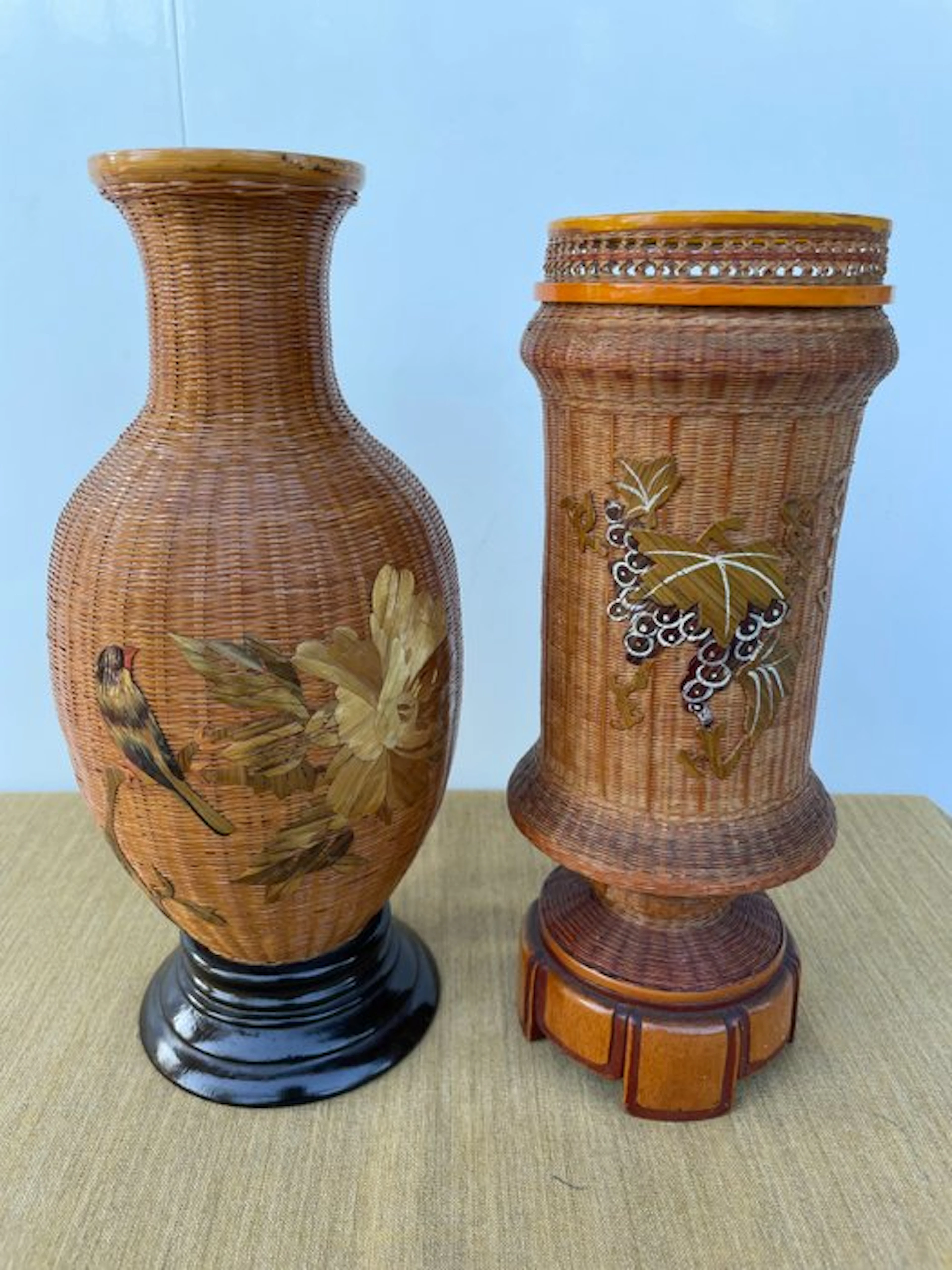 Vase - Bamboo, Porcelain - Japan (No reserve price)