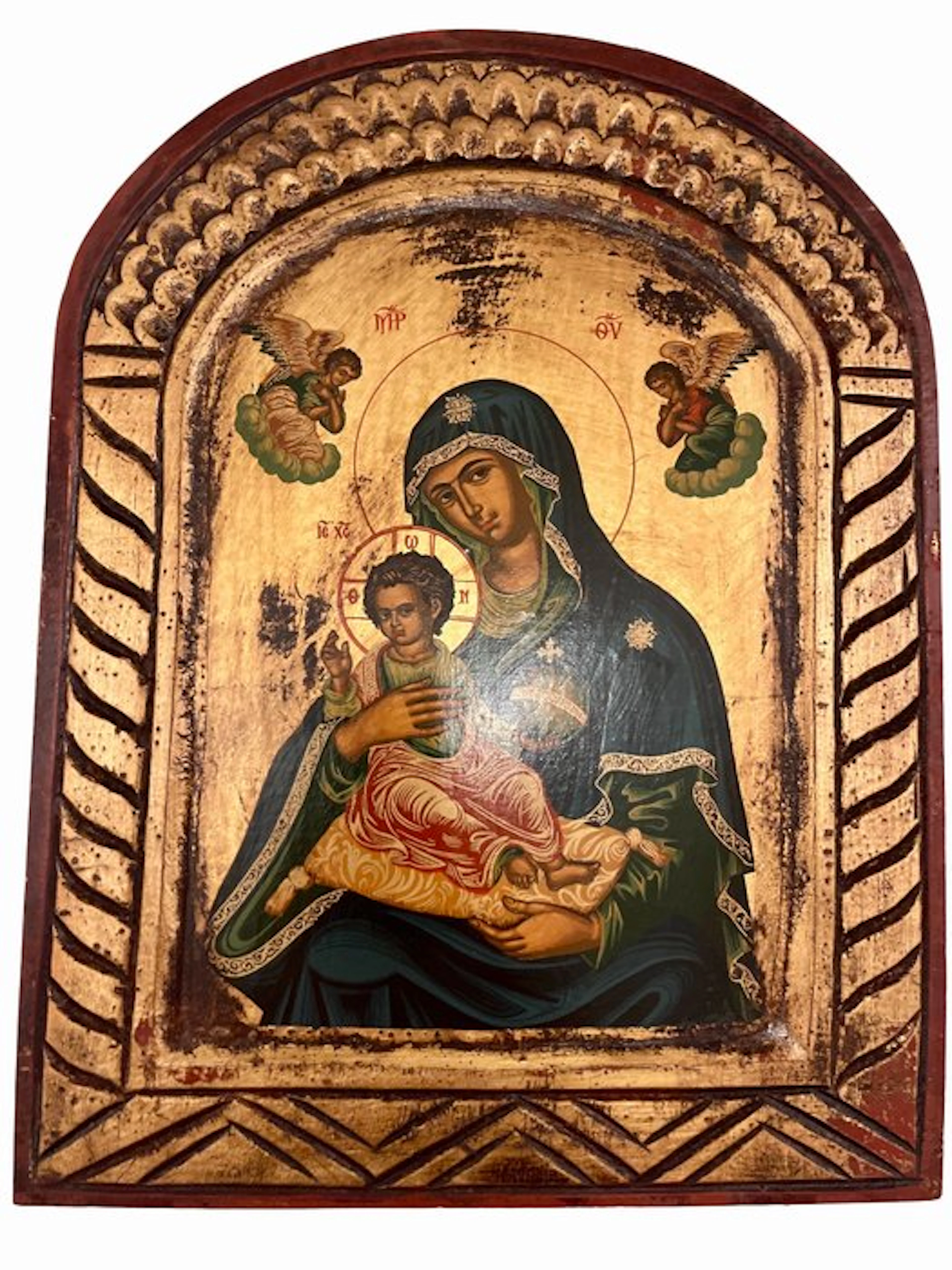 Icon - Mother of God - Wood - Hand-painted - 26 x 34 cm