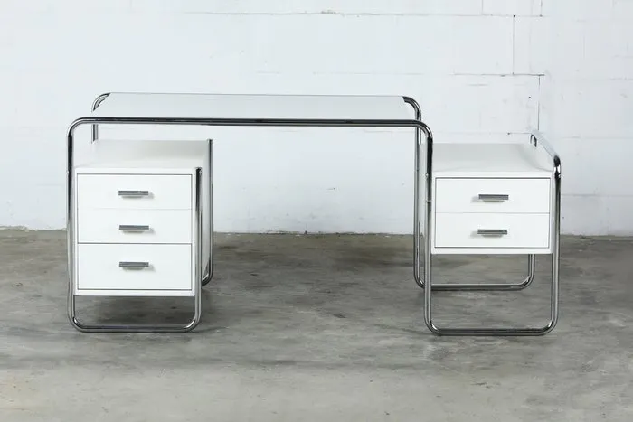 Thonet - Marcel Breuer - Writing table - S 285 - Ash, Steel, Chrome plated
