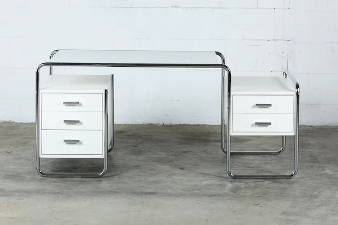 Thonet - Marcel Breuer - Writing table - S 285 - Ash, Steel, Chrome plated