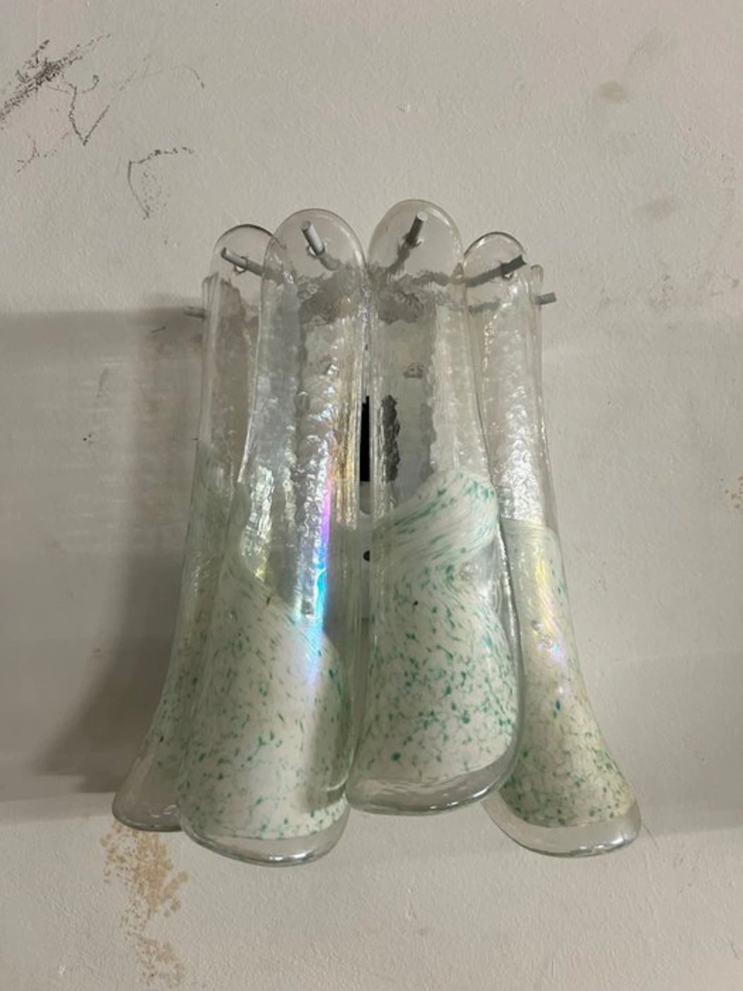 Wall sconce (2) - Iron, Glass