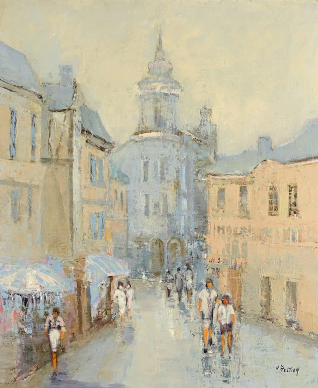 Marcel Peltier (1924-1998) - La rue des Ursulines