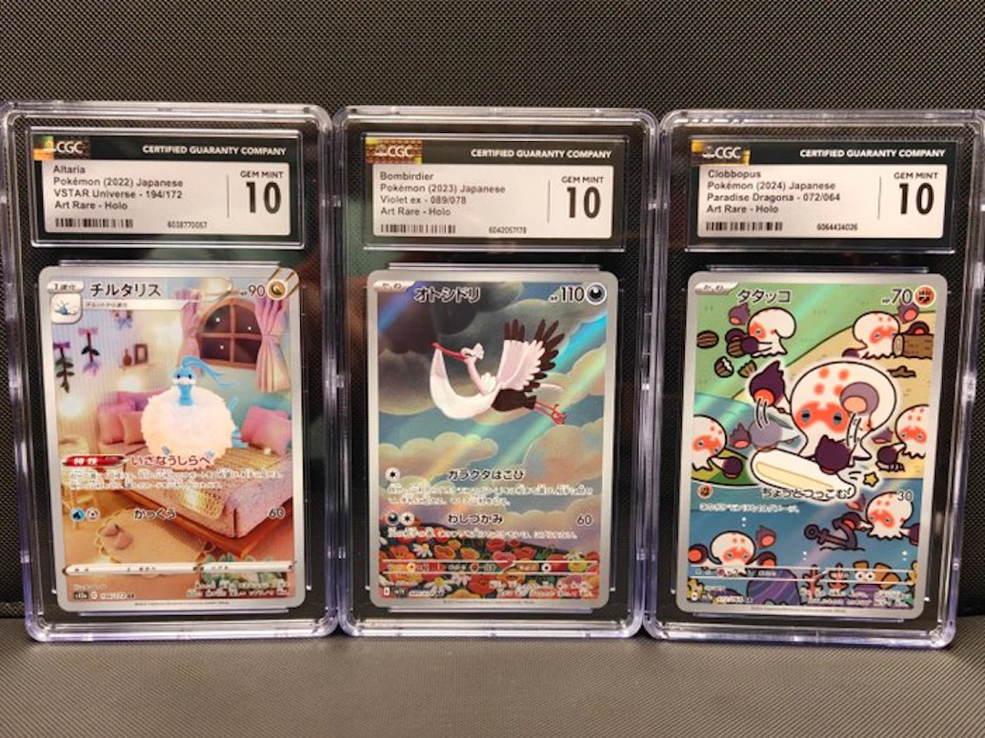 Pokémon - 3 Graded card - Clobbopus, Altaria & Bombirdier 72, 89 & 194 - CGC 10