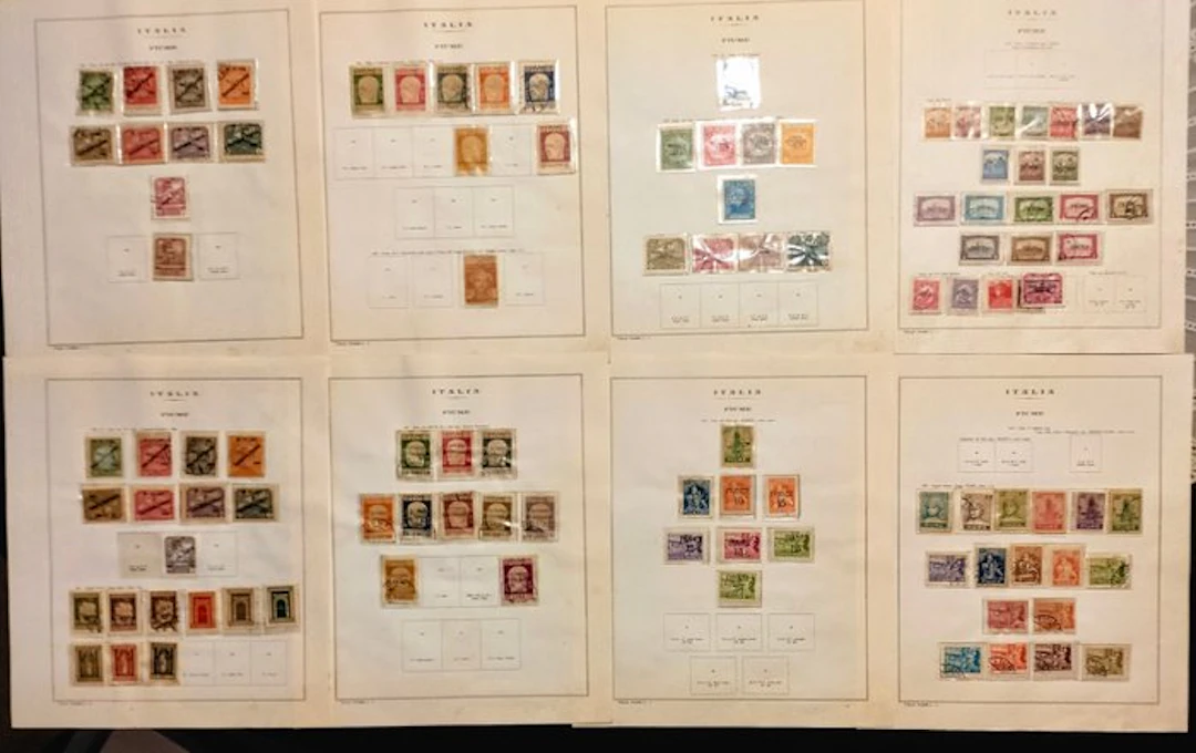 Fiume 1919/1923 - A small selection on album pages - Sassone 1/207
