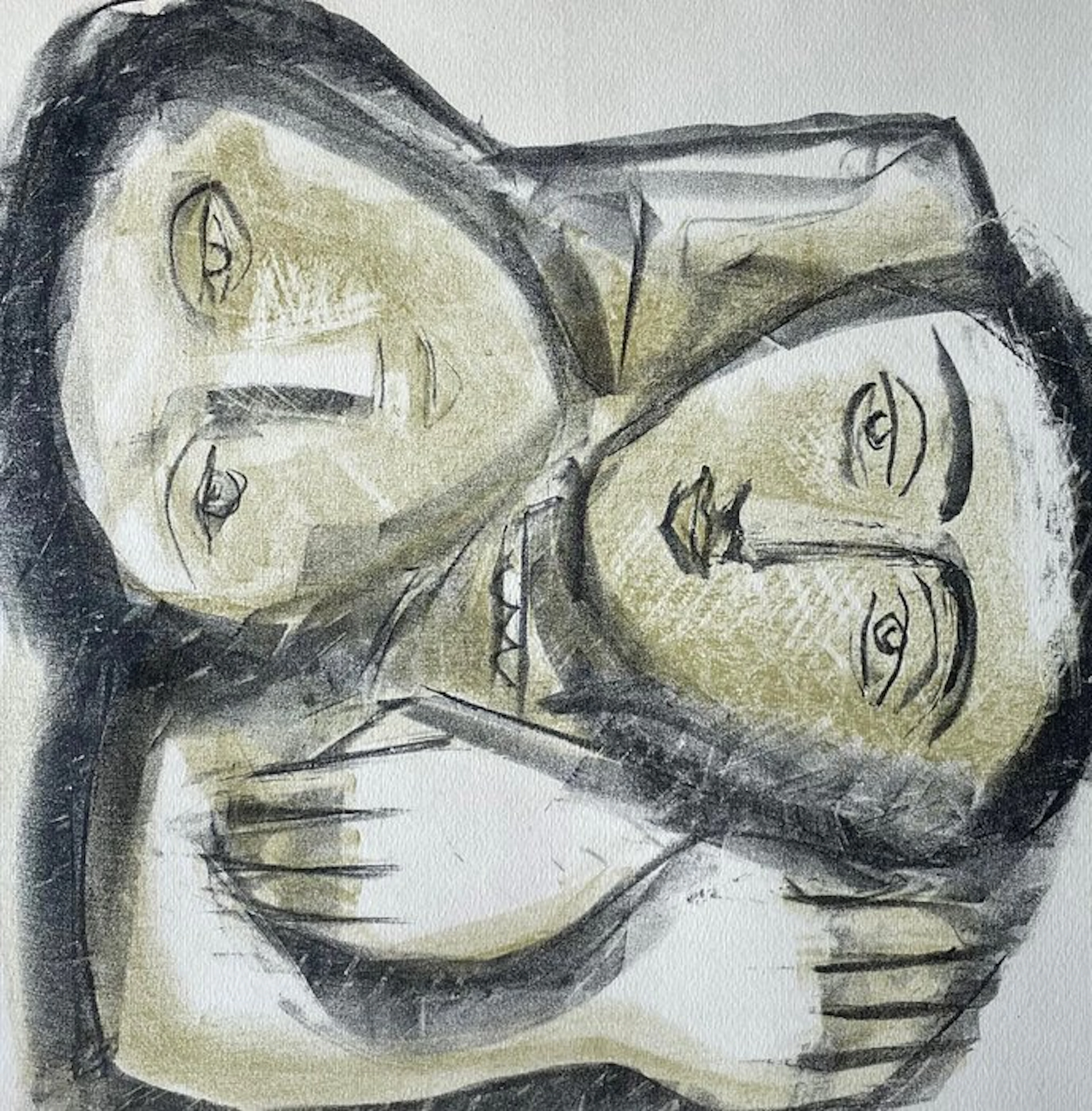Massimo Campigli (1895-1971) - L'abbraccio (1952)