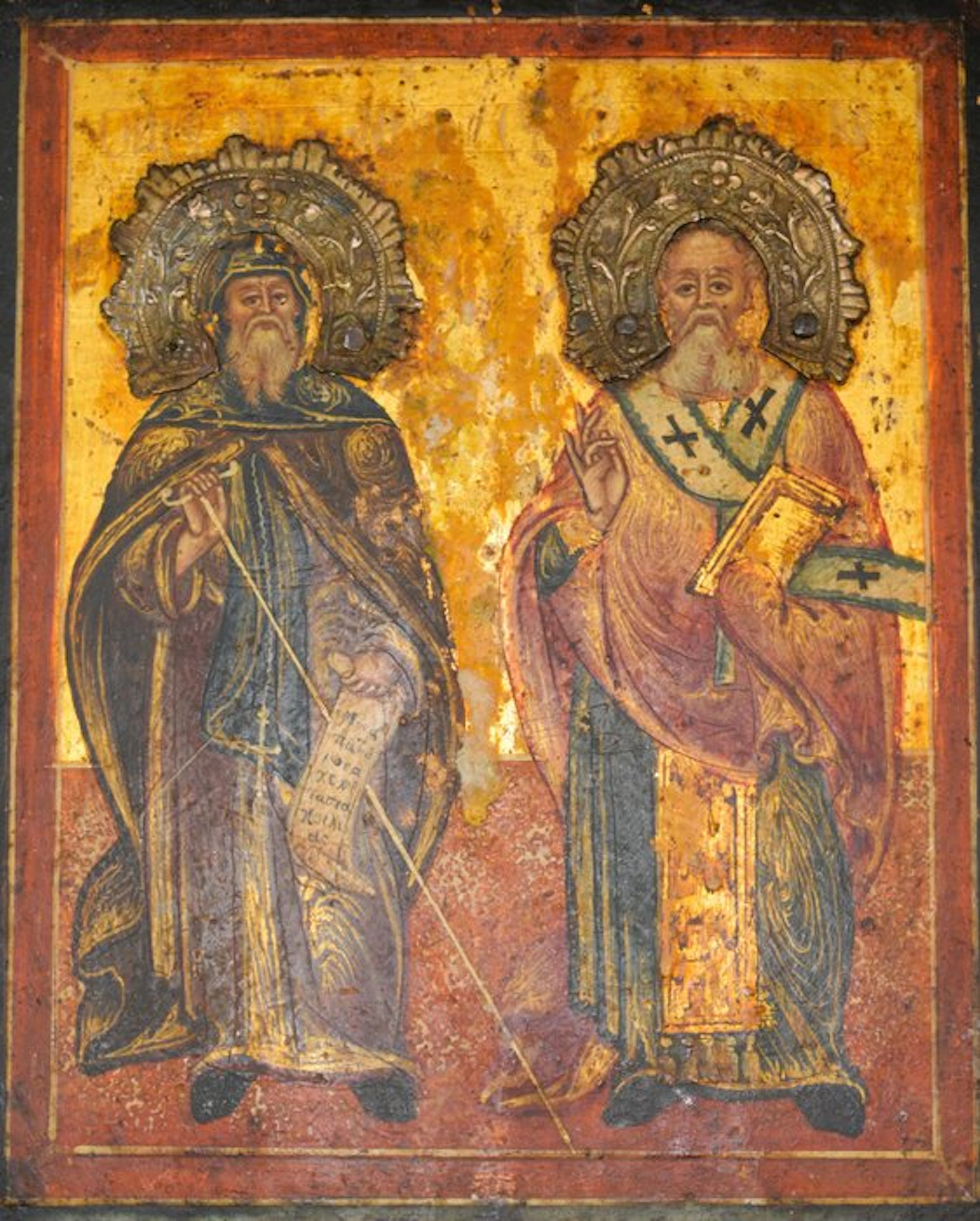 Icon - Saint Anthony the Great and Saint Athanasius of Alexandria - Wood