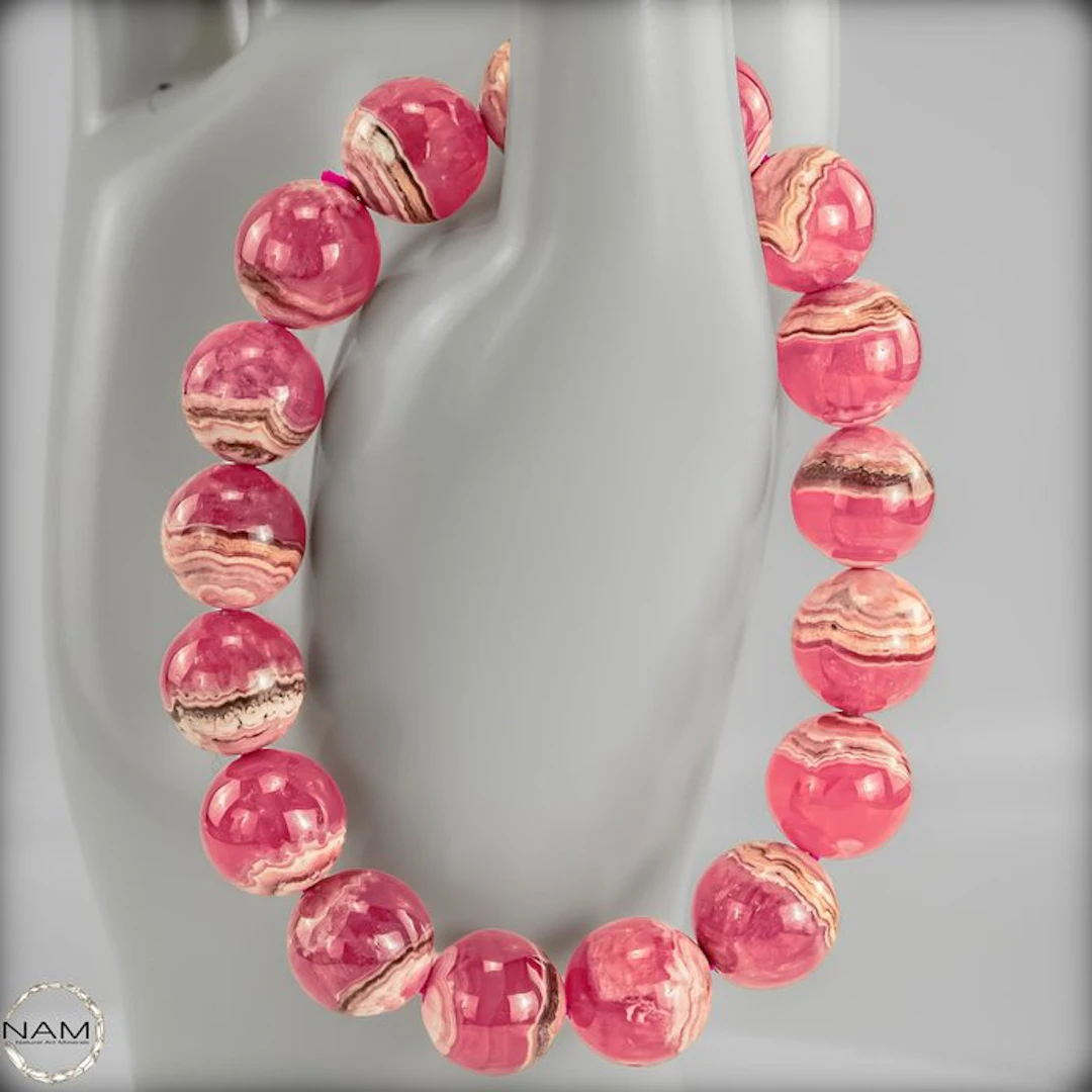Rhodochrosite Crystal Bracelet – High Quality Gemstone...