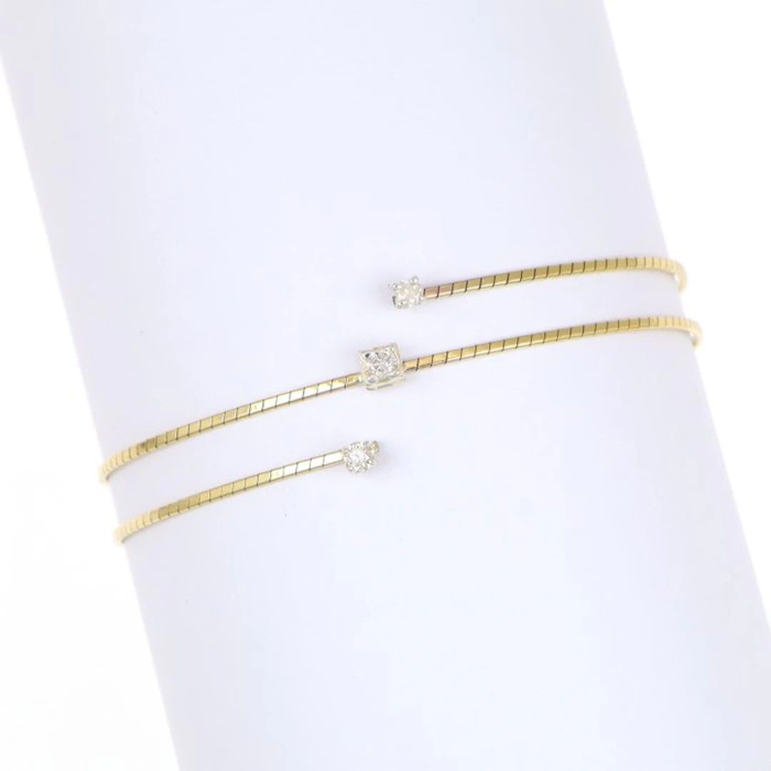 No reserve price - Bracelet - 18 kt. Yellow gold Diamond (Natural) - Diamond