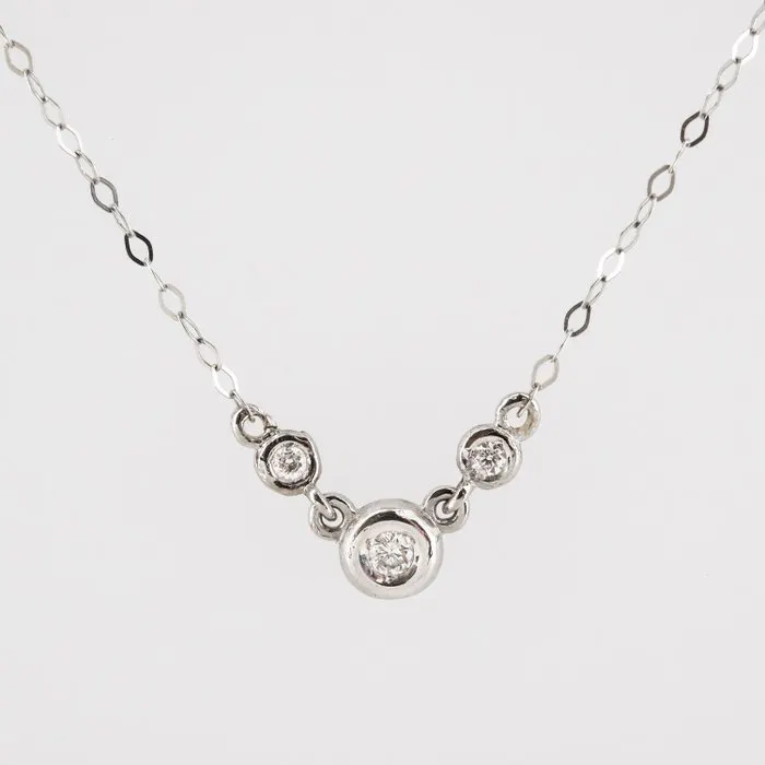 Pendant - 18 kt. White gold Diamond (Natural) - Diamond