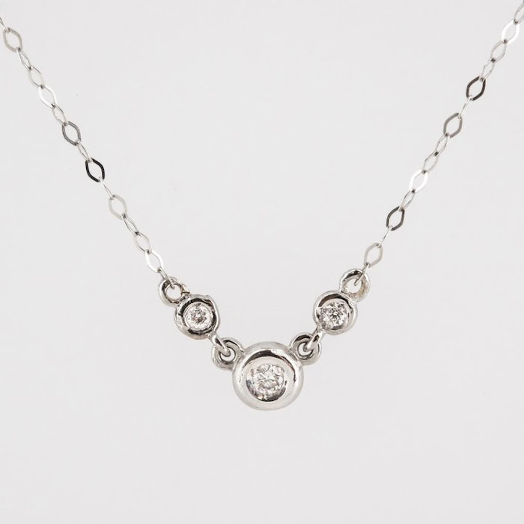 Pendant - 18 kt. White gold Diamond (Natural) - Diamond