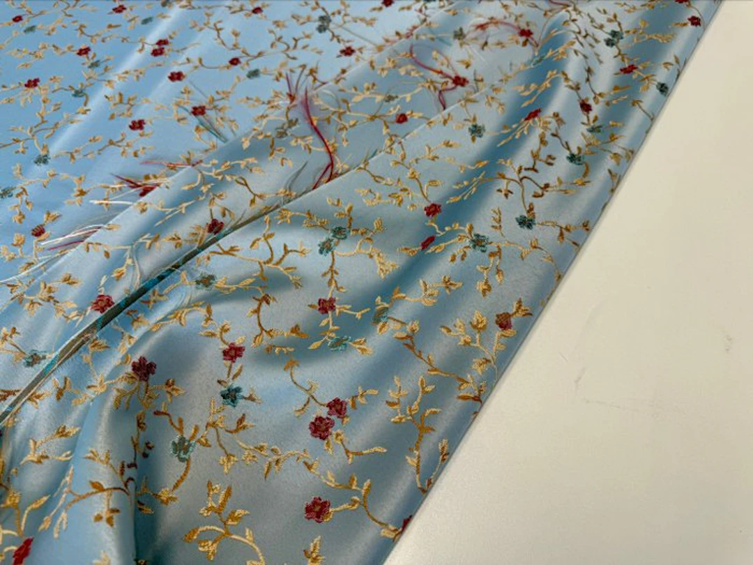 Exclusive GCFabrics – Floral Jacquard Fabric in San...