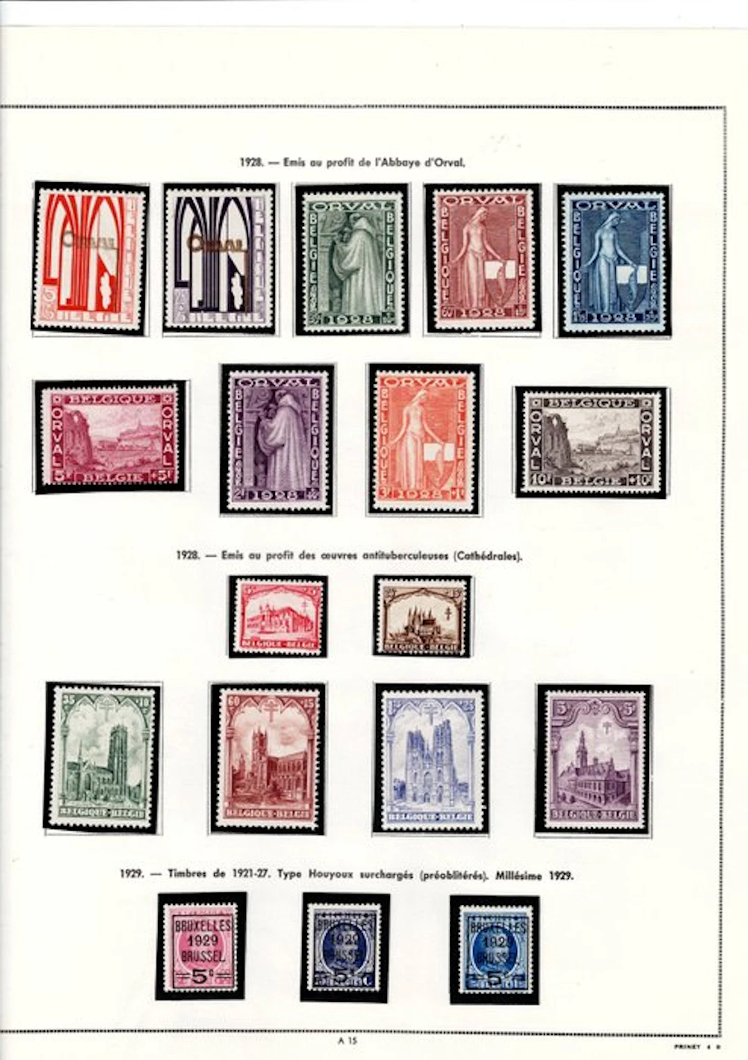 Belgium - years 1928--1929--1930--1931 almost completely...