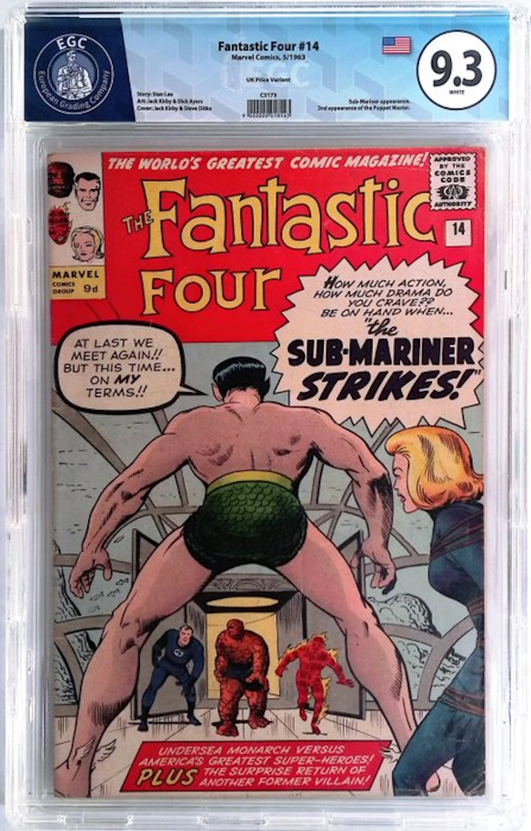 Fantastic Four #14 - EGC 9.3 - UK Price Variant - 1...