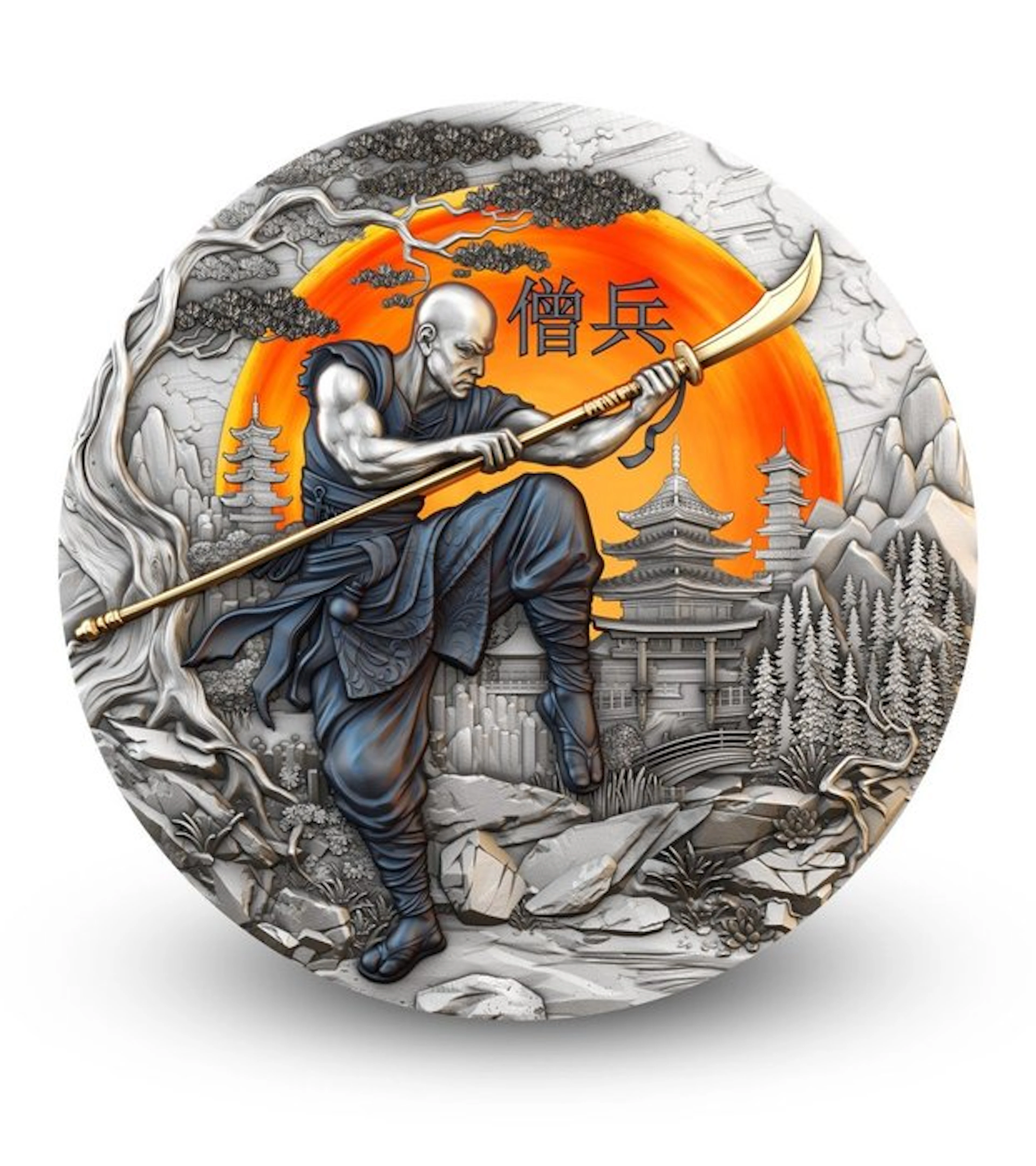 Niue. 5 Dollars 2026 Sohei Warrior Path- 2 Oz, (.999)