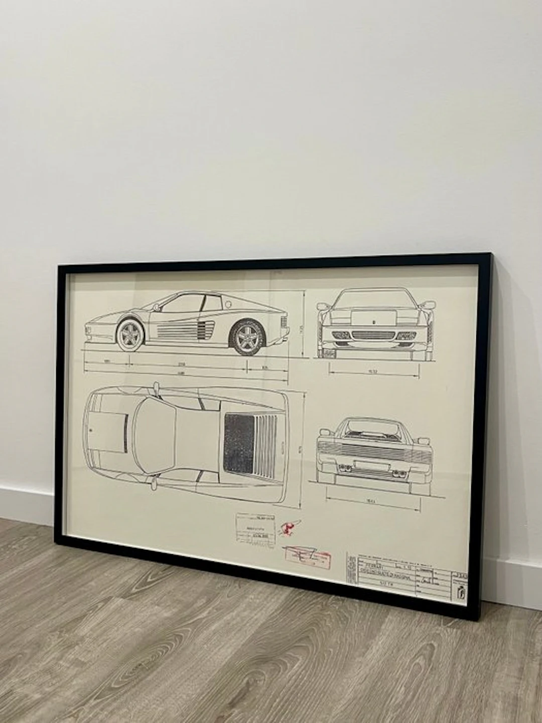 Ferrari 512 TR - Technical Drawing - Frame - Design