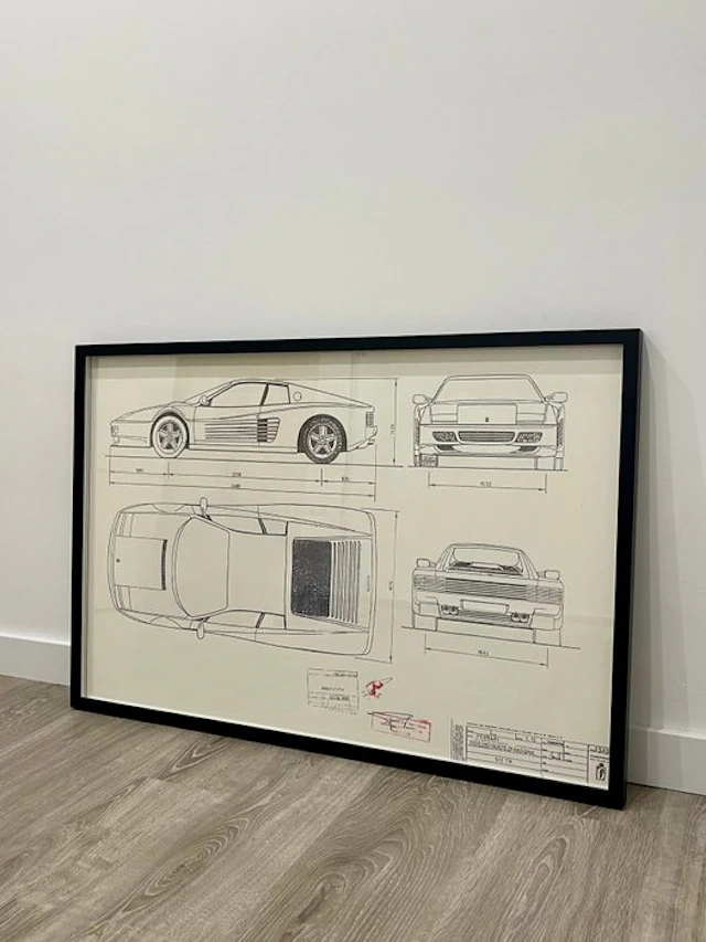 Ferrari 512 TR - Technical Drawing - Frame - Design