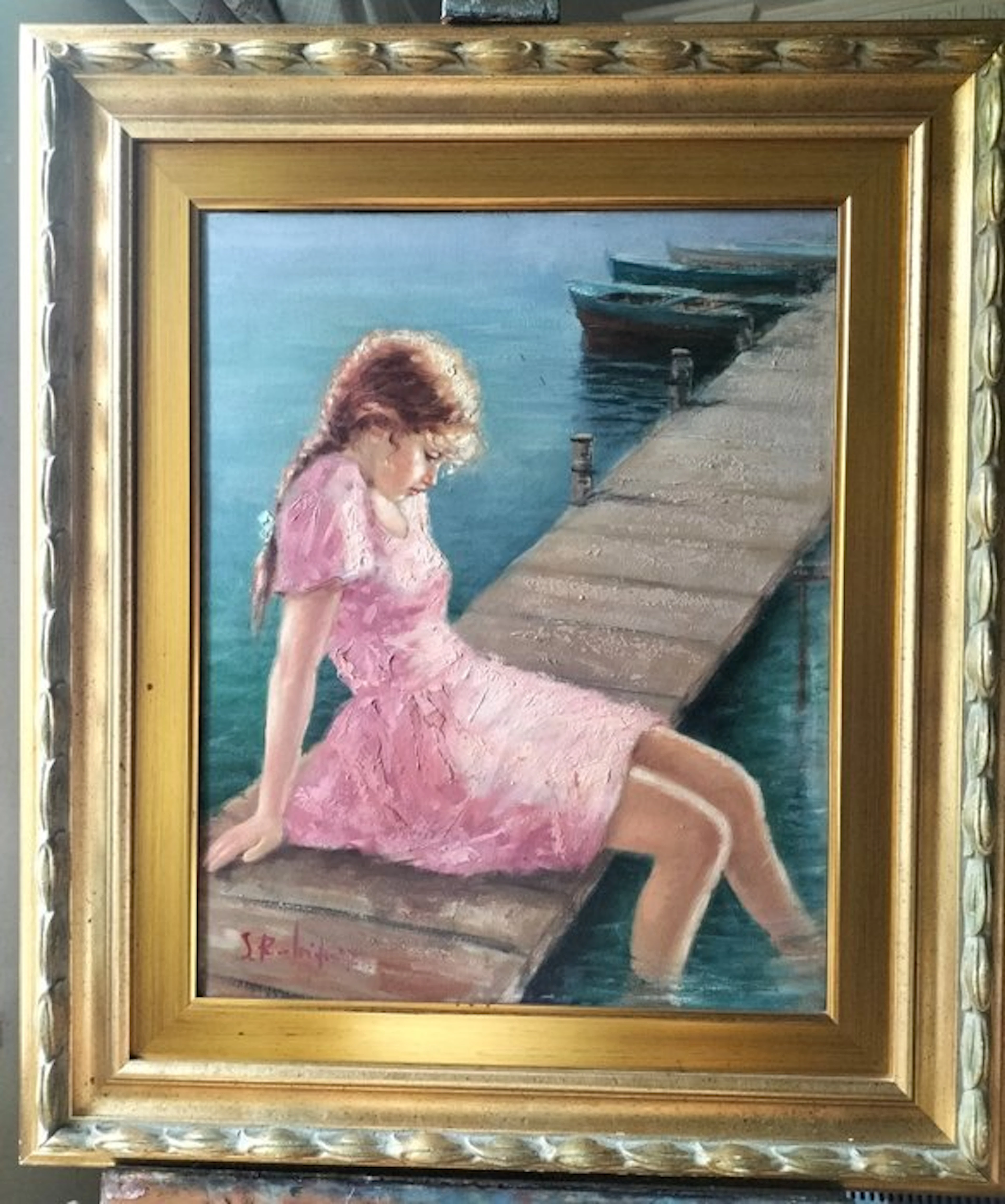 Salvatore Rodriguez (1957) - Bambina al molo