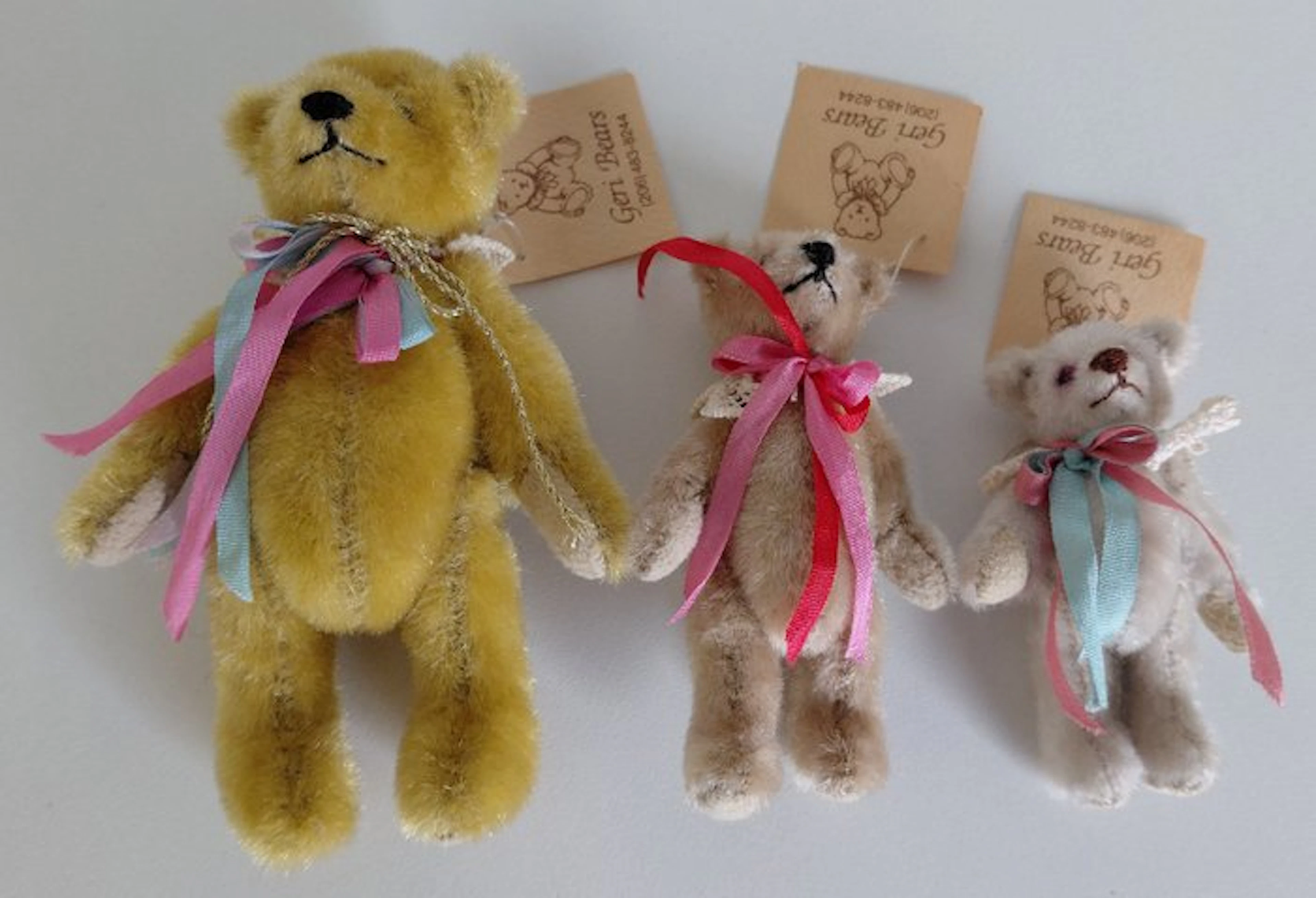 Figure - Set miniatuur beertjes van Geri Bears met originele labels