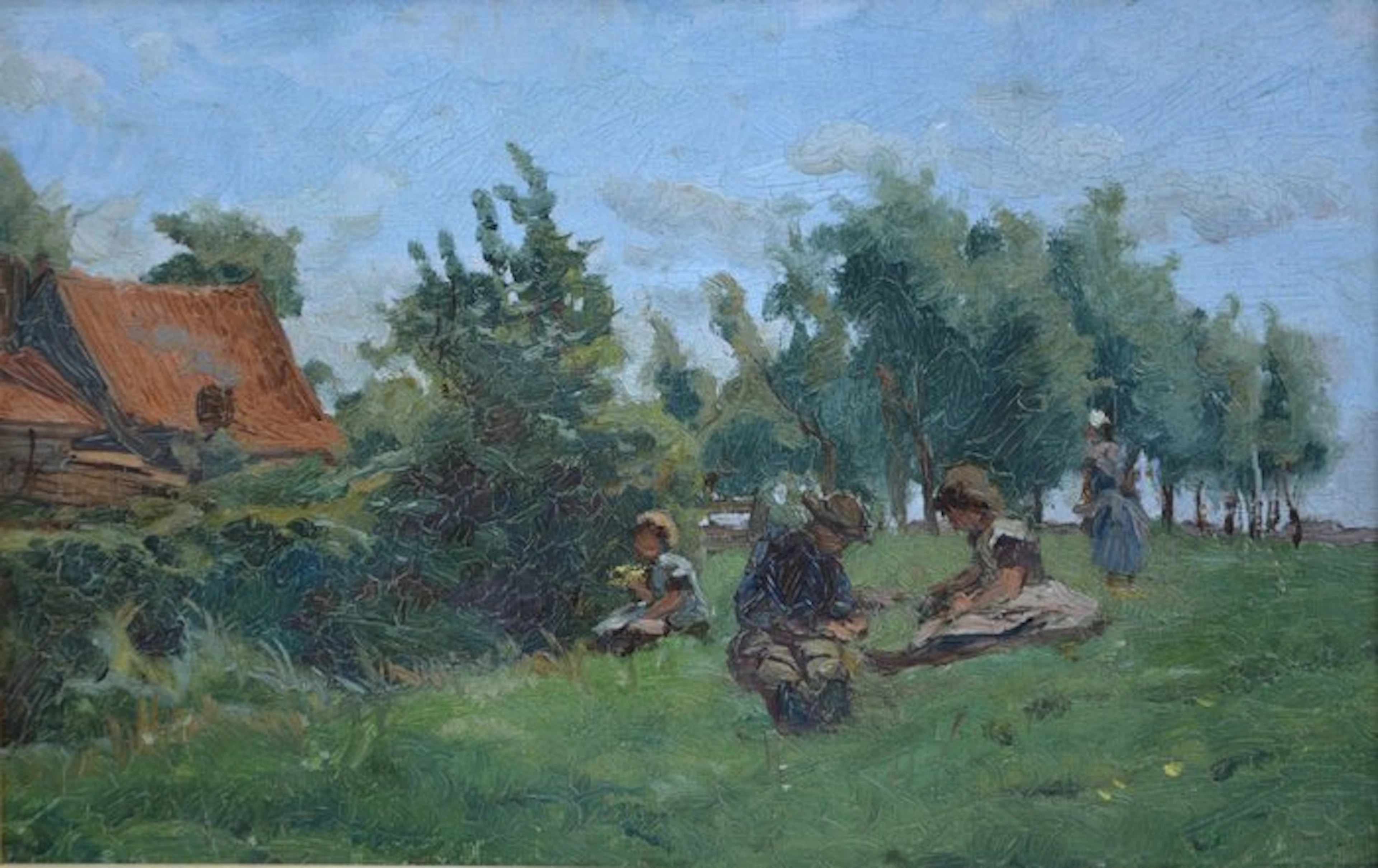 Willem de Zwart (toegeschreven aan) - Parkgezicht met kinderen