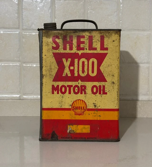 Shell - Oil can - Metal - Oil Can X100 Motor Oil