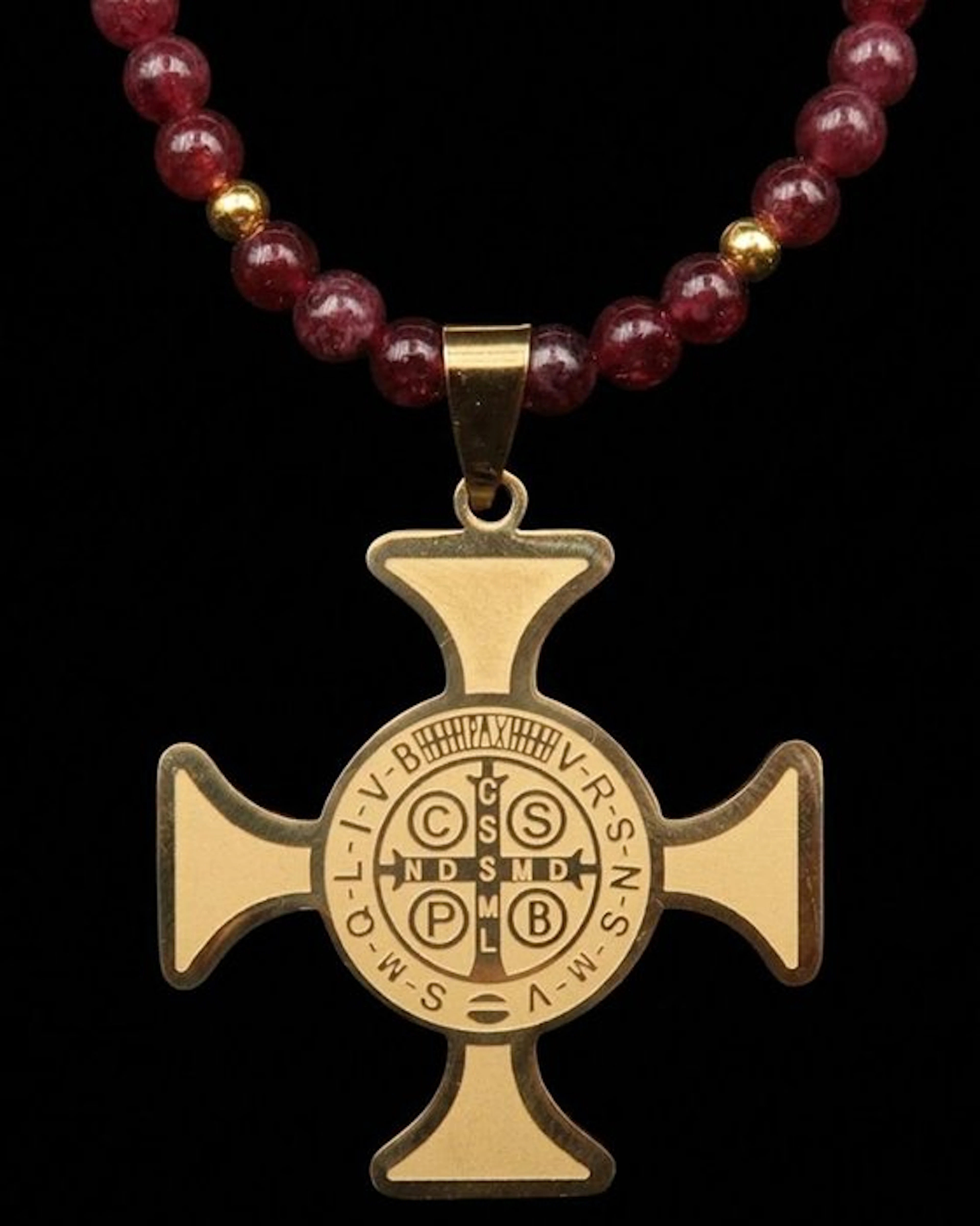 The Exorcism Weapon – Saint Benedict’s Cross – Garnet –...