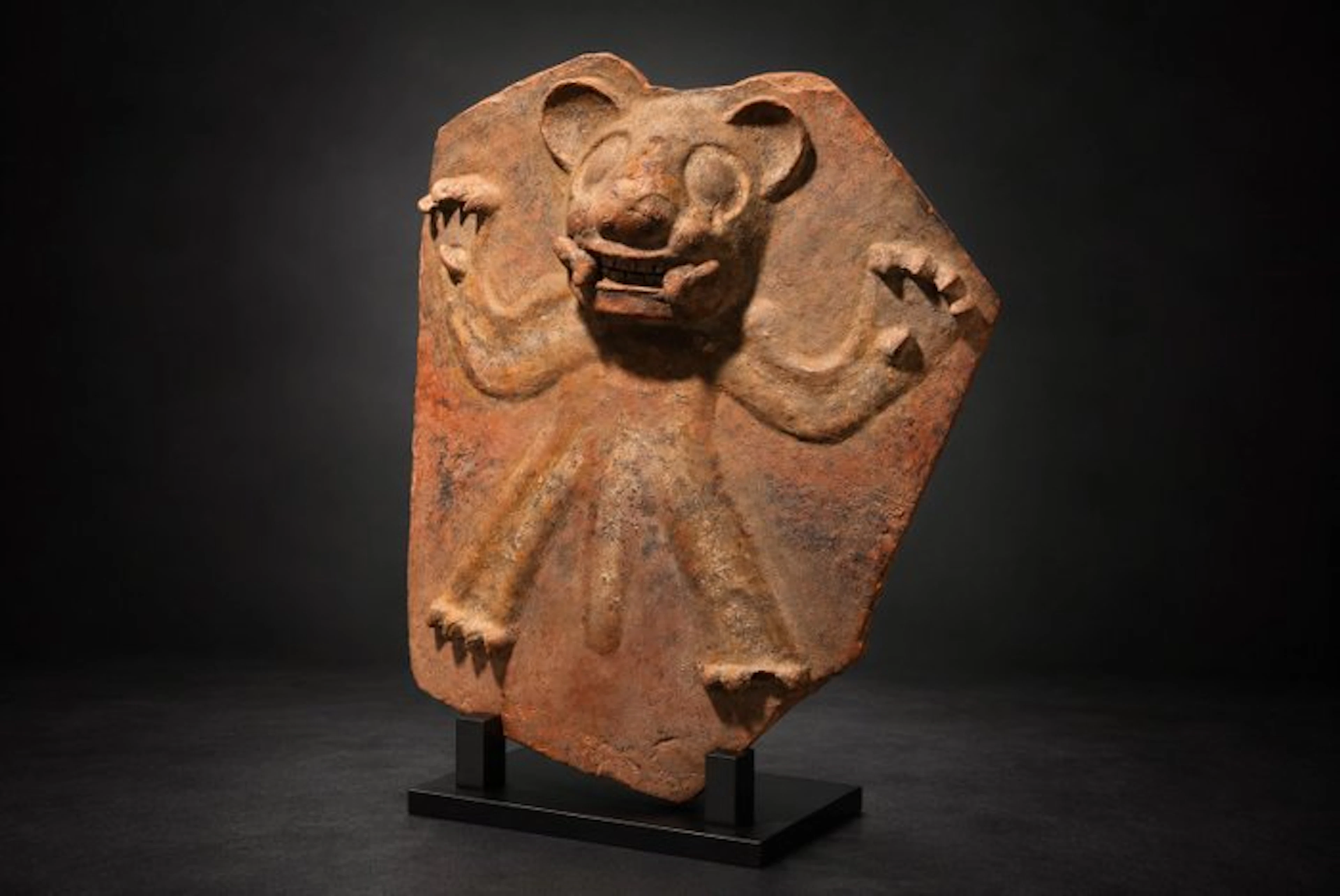Pre-Columbian Terracotta Huge Quiche funeral urn fragment...