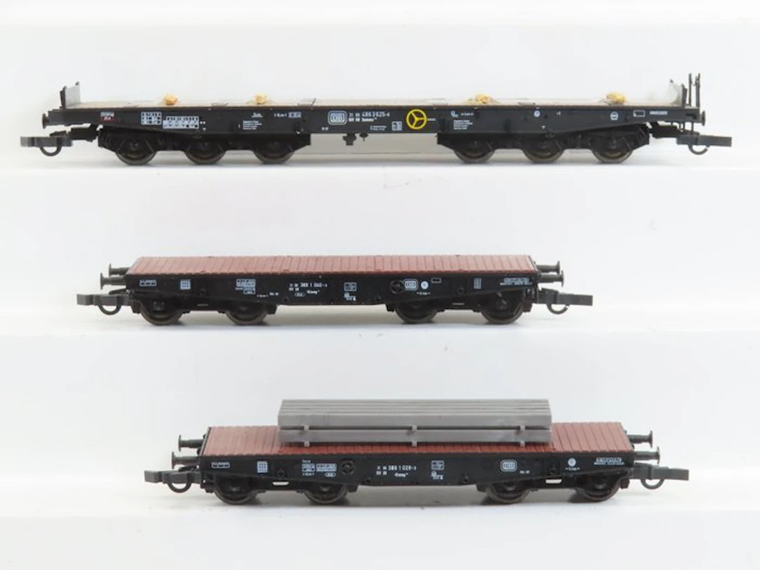Roco H0 - 46380/66388/46550 - Model train freight carriage (3) - 3 heavy trucks