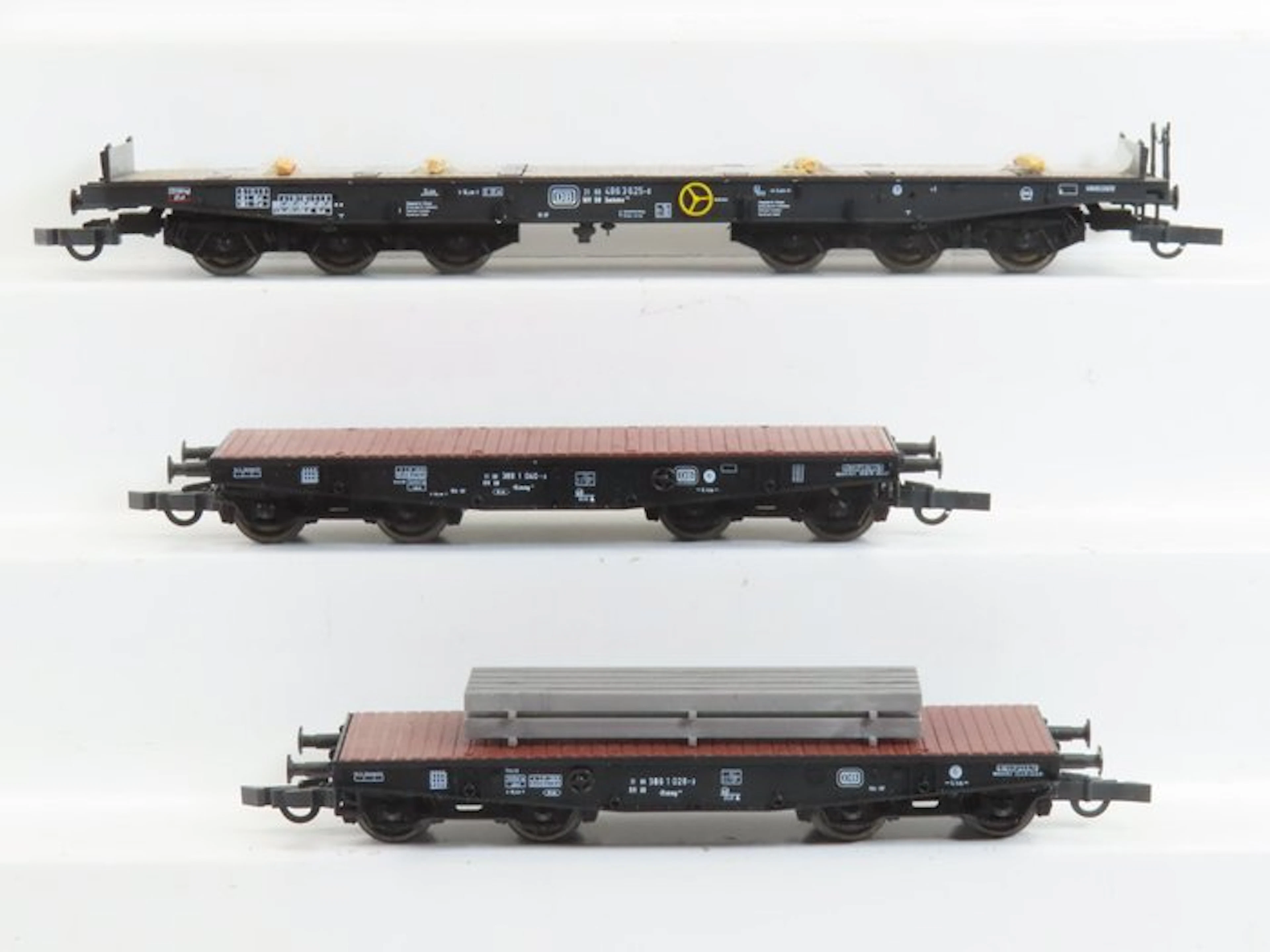 Roco H0 - 46380/66388/46550 - Model train freight carriage (3) - 3 heavy trucks
