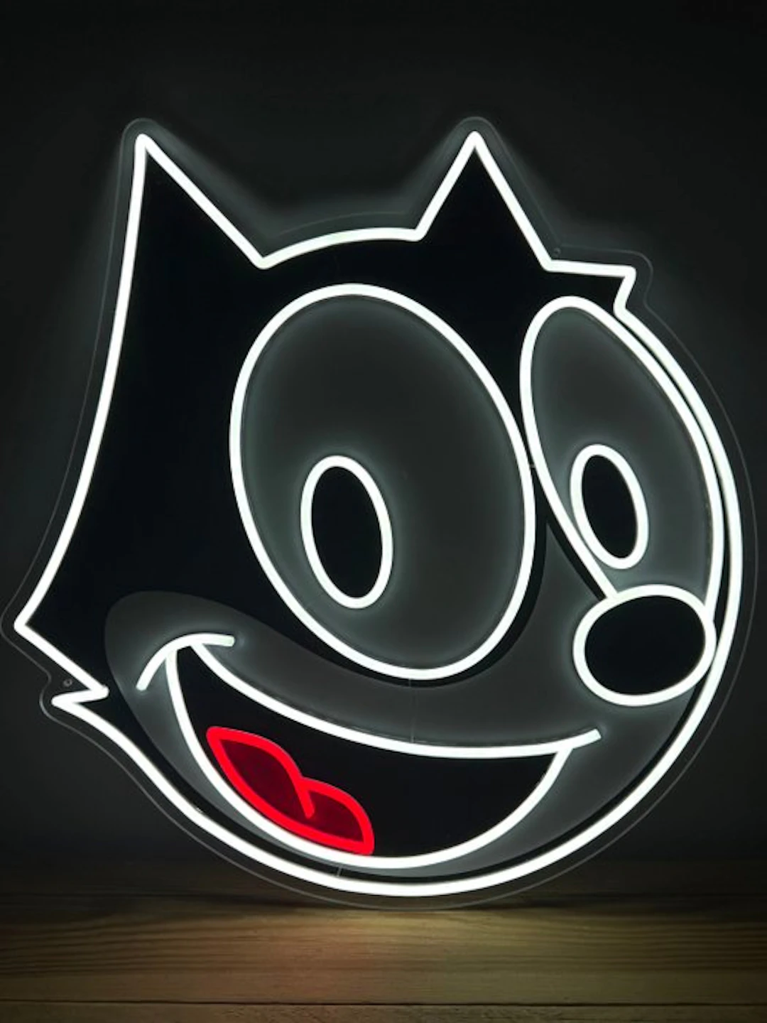 Enseigne néon publicitaire Felix le Chat - Neon light sign - Plexiglass