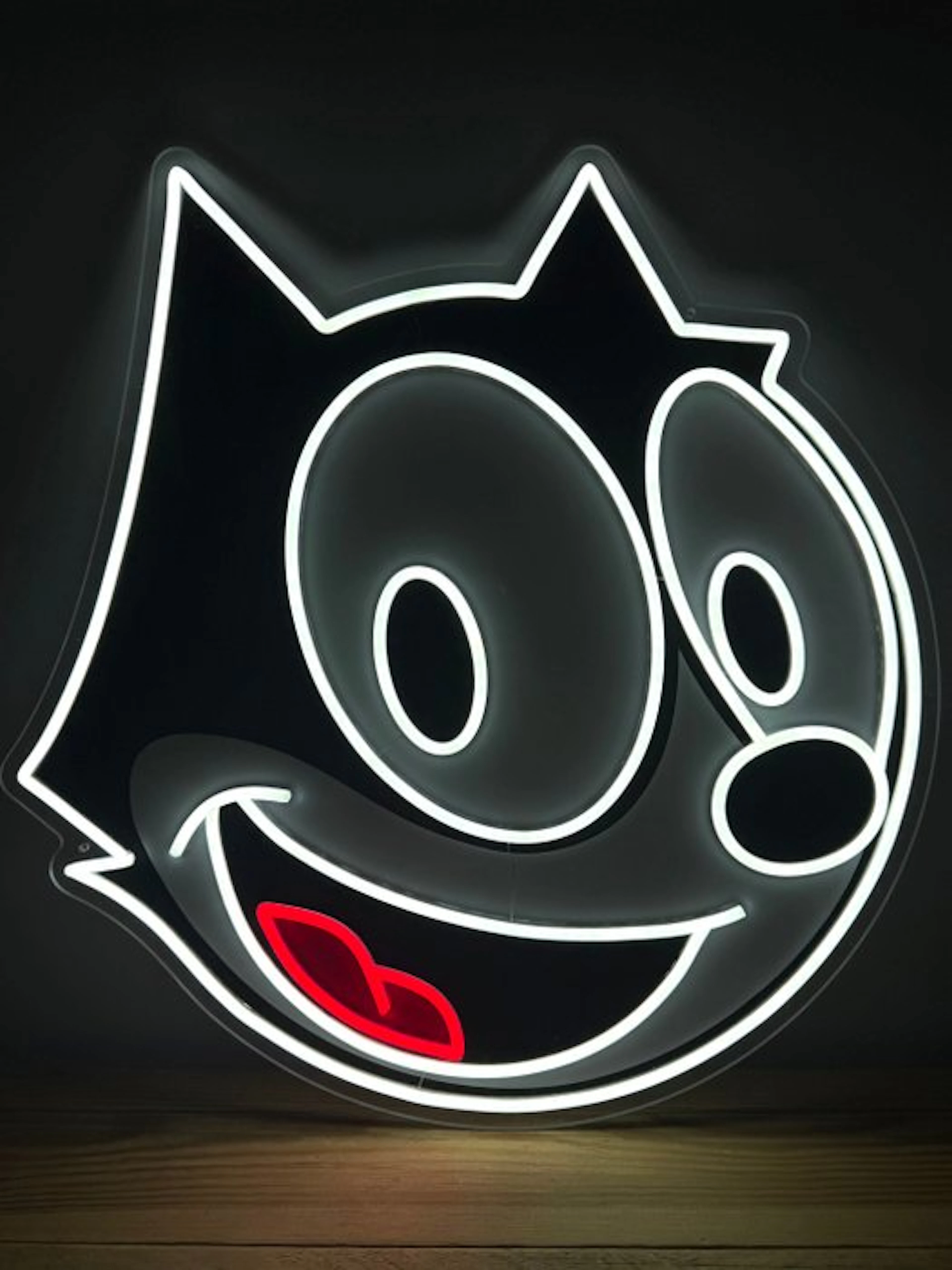 Enseigne néon publicitaire Felix le Chat - Neon light sign - Plexiglass