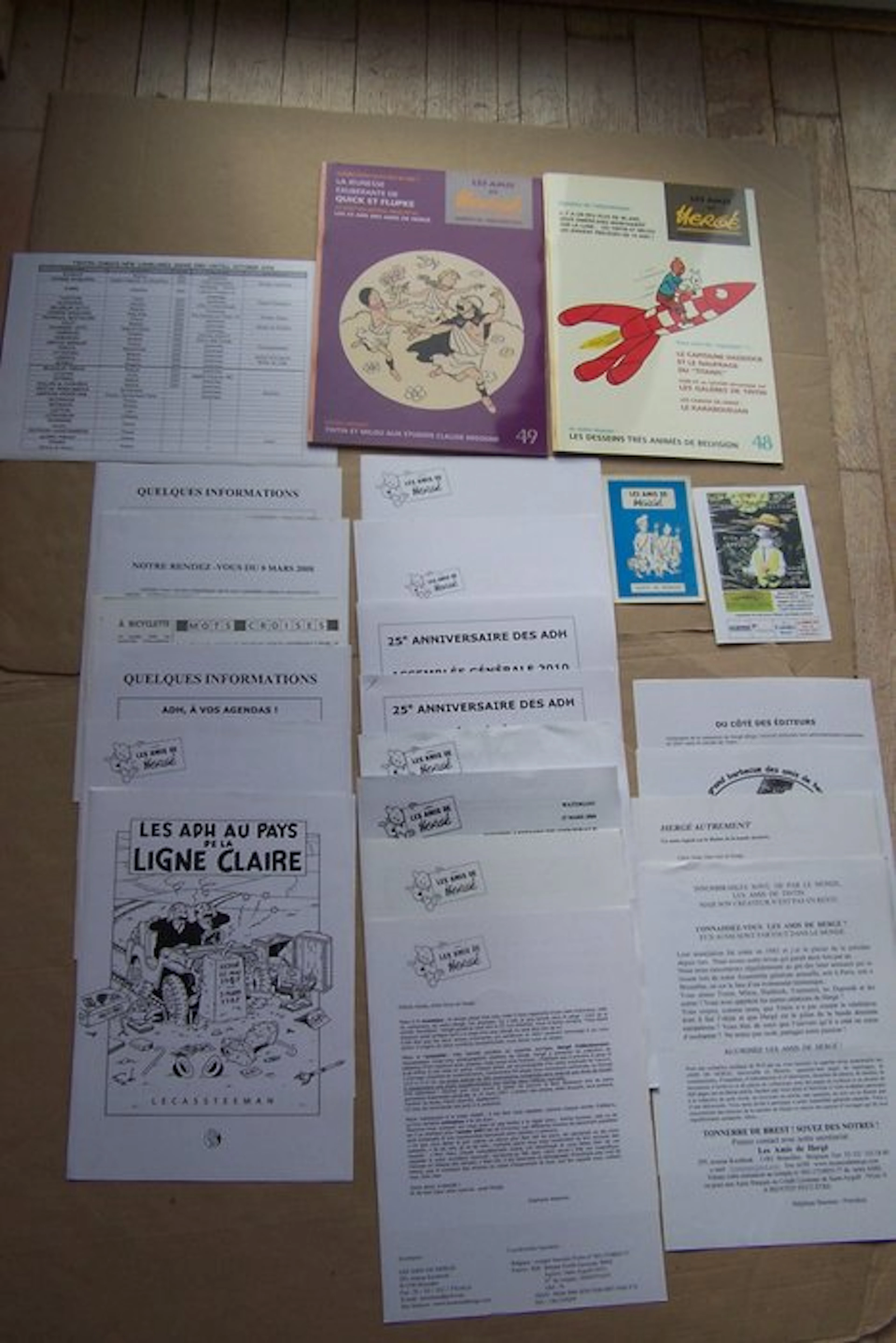 Tintin 2 Revue des ADH n°48 et 49 + documents - 2 reviews...